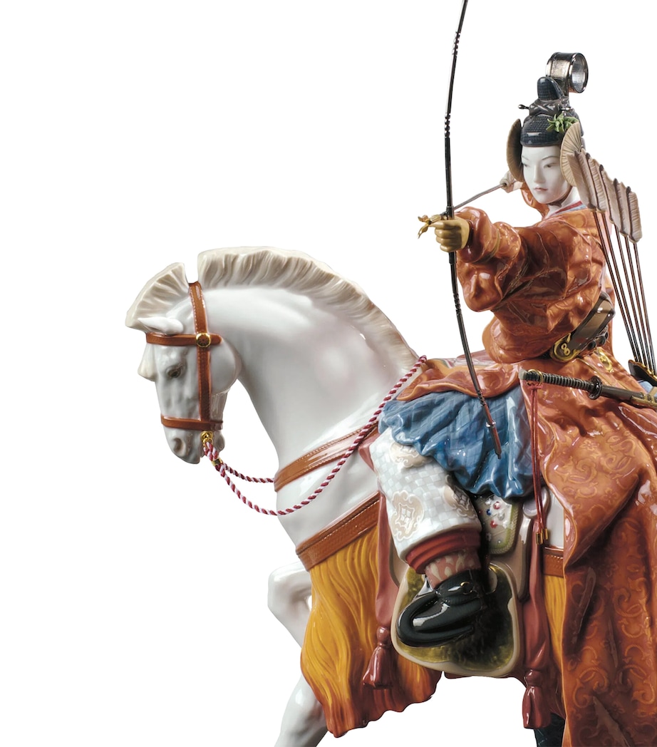 Porcelain Yabusame Archer Figurine NO COLOUR Image 2