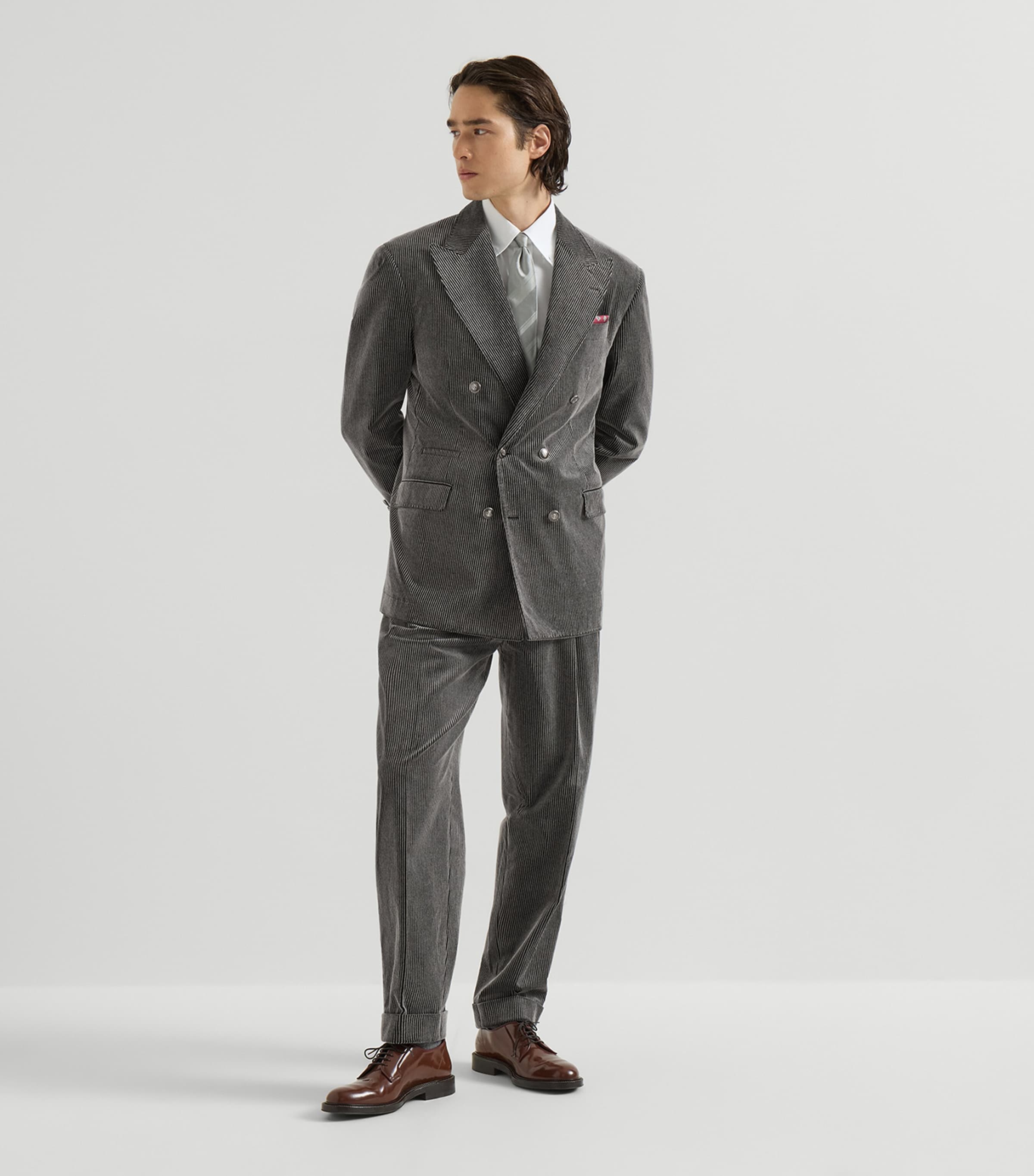Brunello Cucinelli Mens Cotton Twill Shirt Image 5