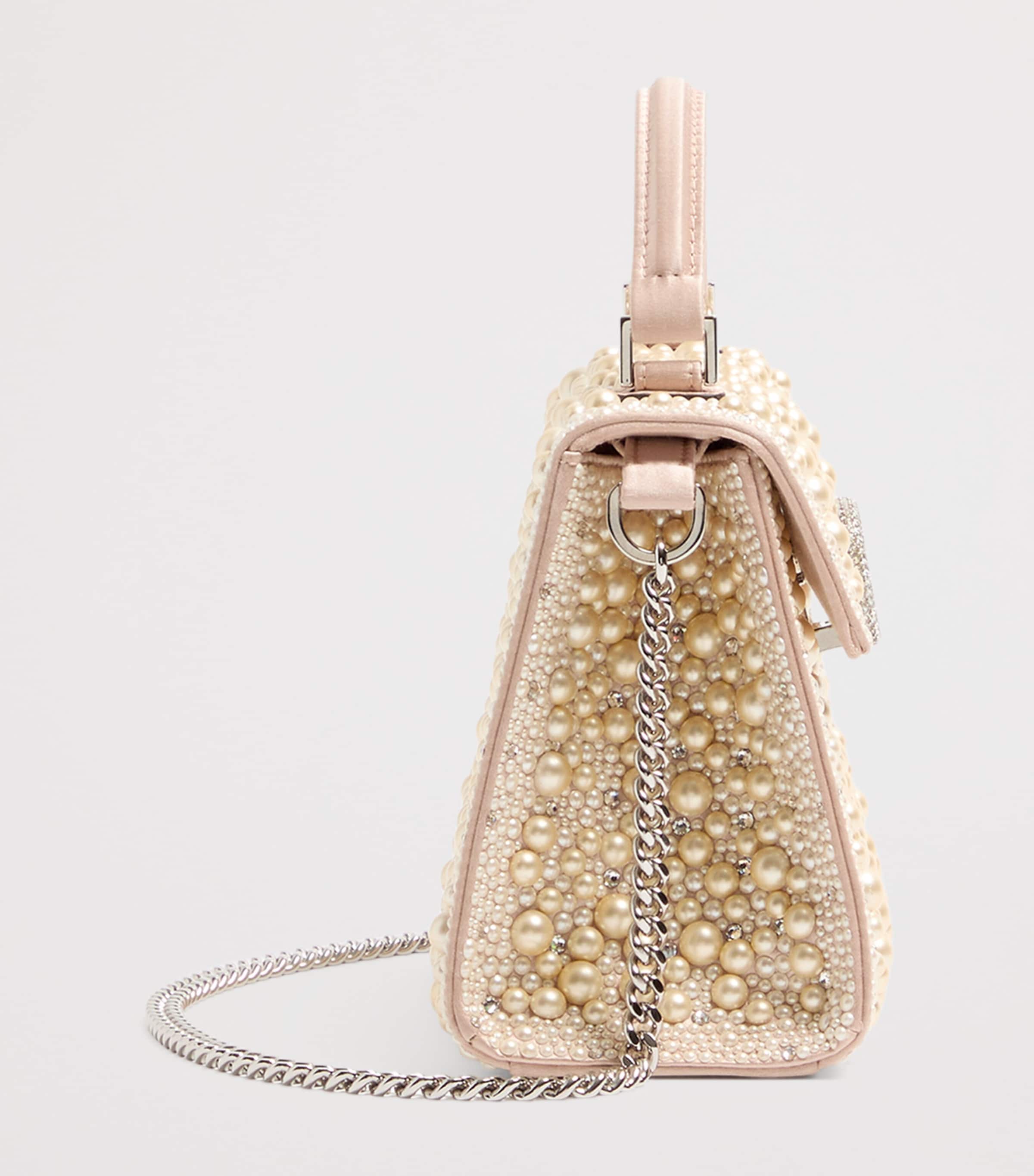 Valentino Garavani Mini Pearl-Embellished VSLING Top-Handle Bag Ddy Image 4