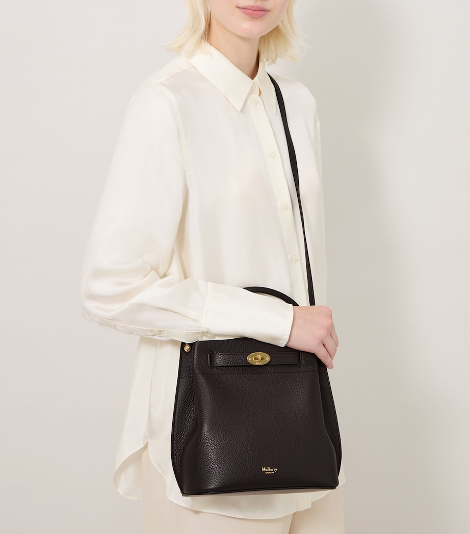 Leather Islington Bucket Bag EBONY Image 6