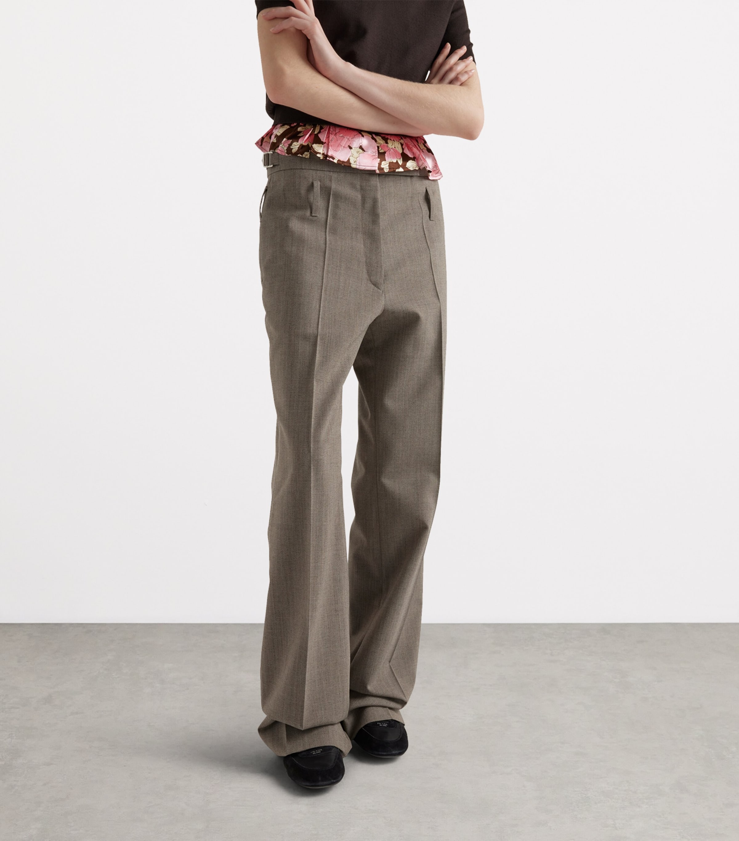 Technical Wool Tailored Trousers F0572 Image 4