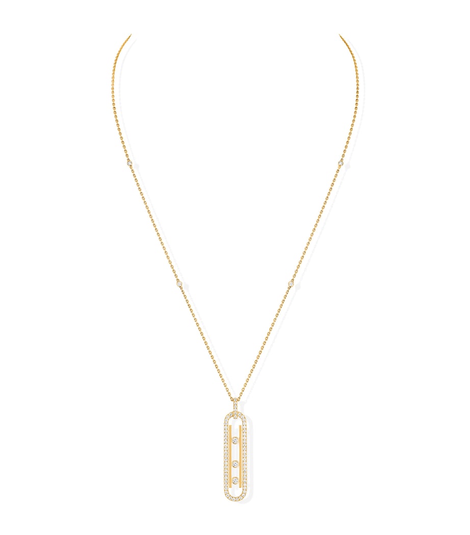 Yellow Gold and Diamond Move 10th Birthday Necklace YELLOW GOLD Image 1