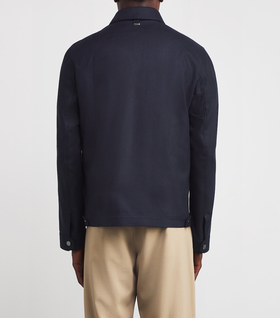 Silk Bomber Jacket 01 NAVY BLUE Image 4