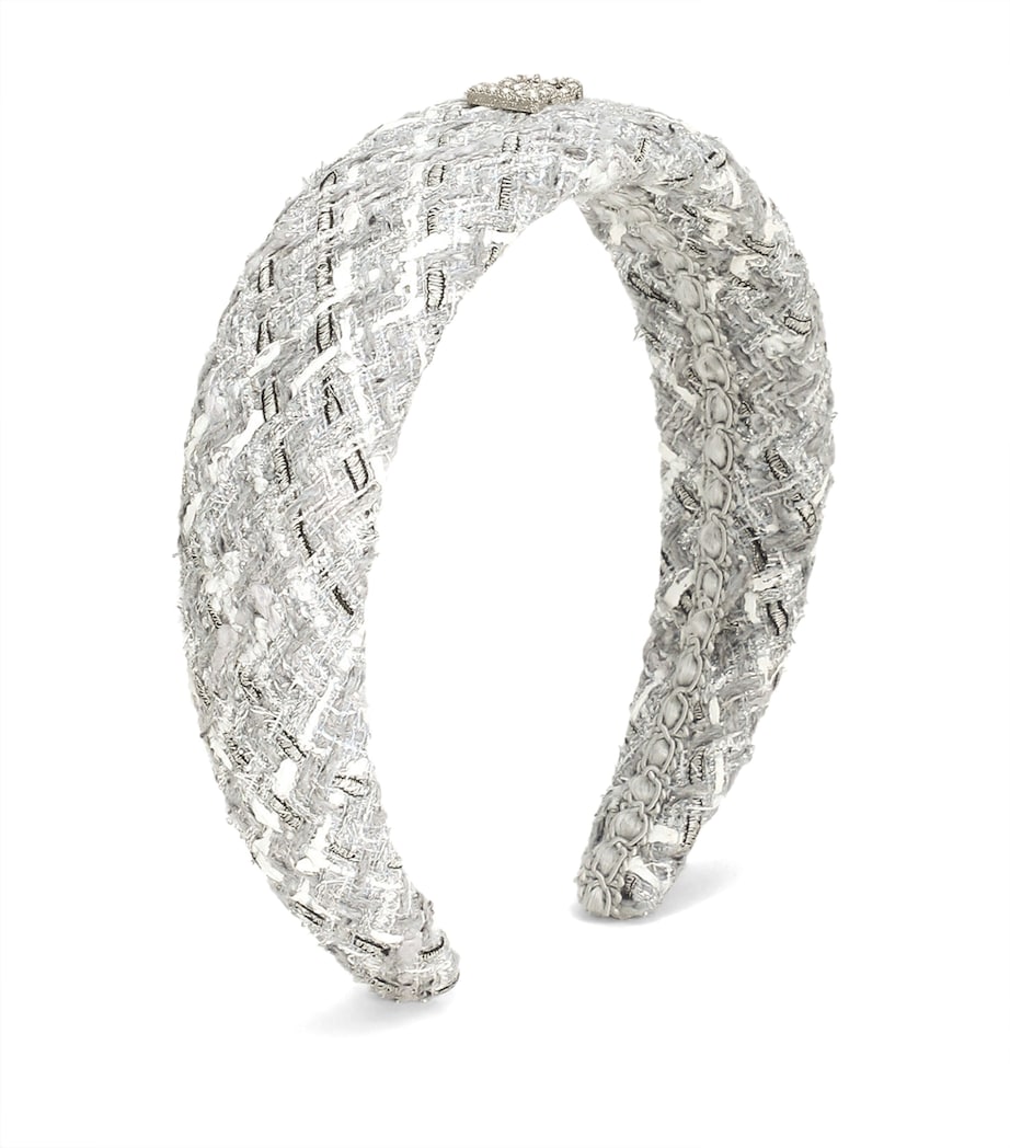 Lamé Bouclé Hairband S8100-CHECK-TARTAN Image 1