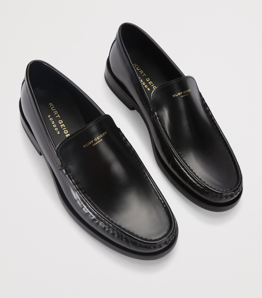Leather Denman Loafers BLACK Image 4