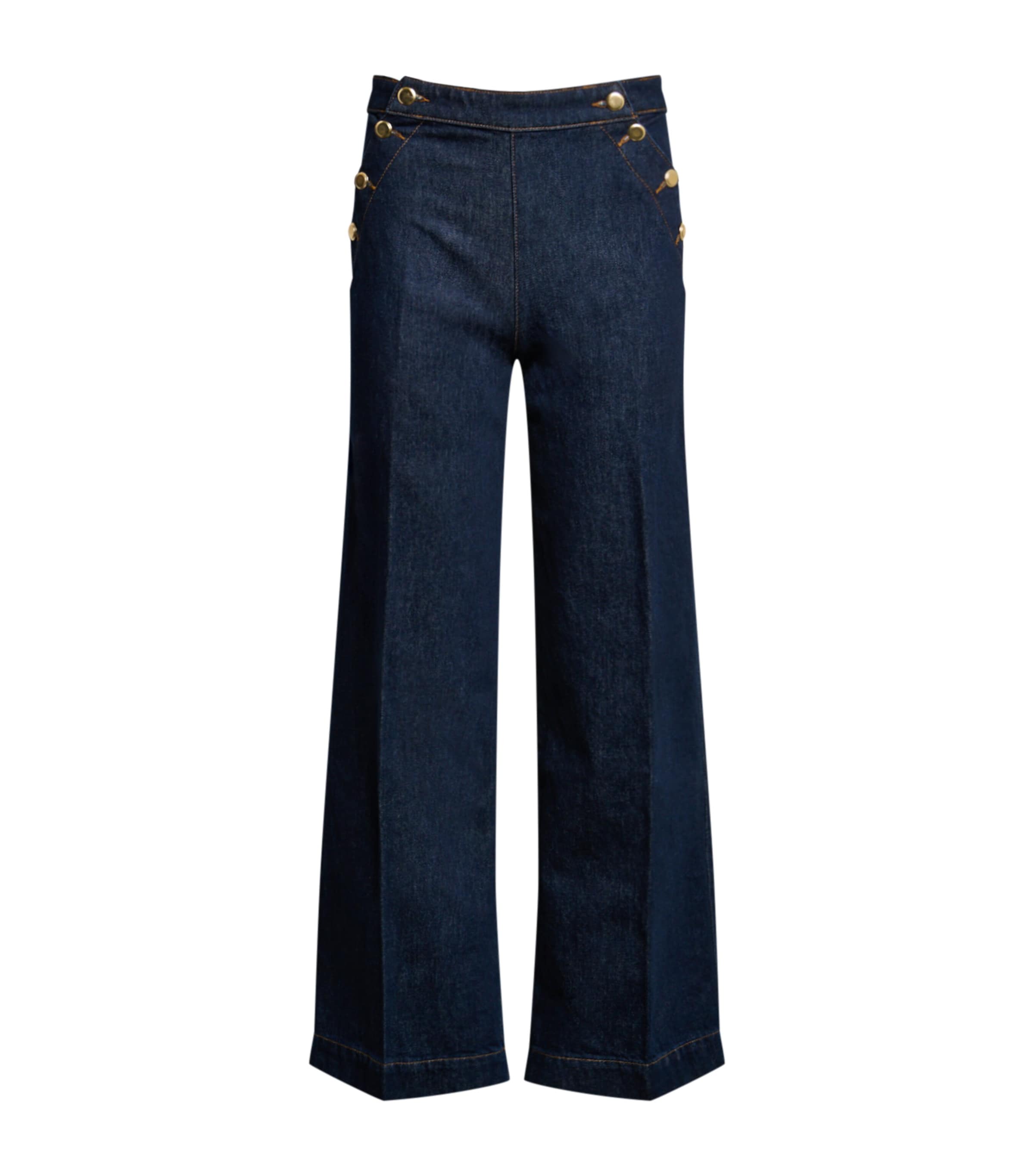 Pascale Wide-Leg Mid-Rise Jeans BRUT DENIM Image 1