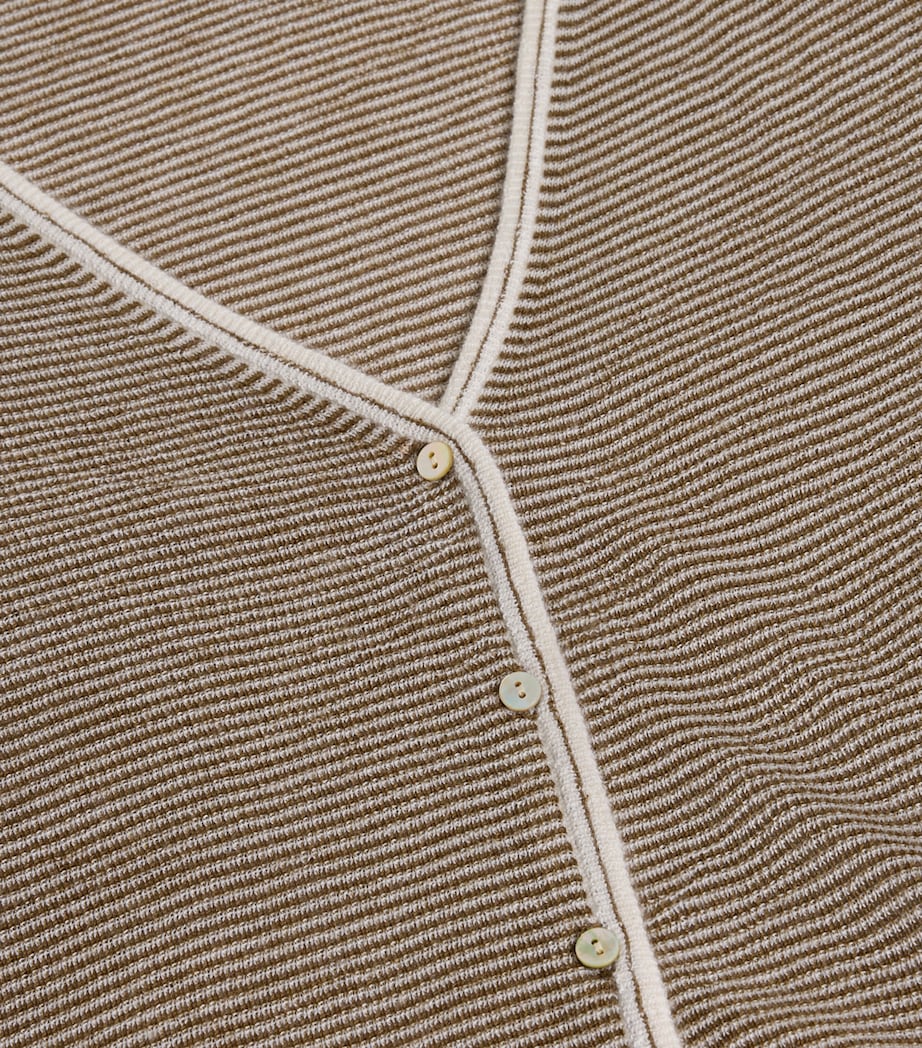 Cashmere-Silk Cardigan 192OTN-OFF WHTE/TPND Image 2