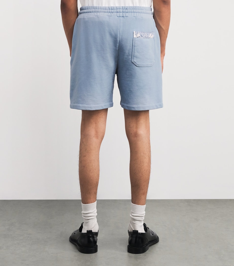 Cotton Bleach Bandana Sweatshorts ASHLEY BLUE Image 4