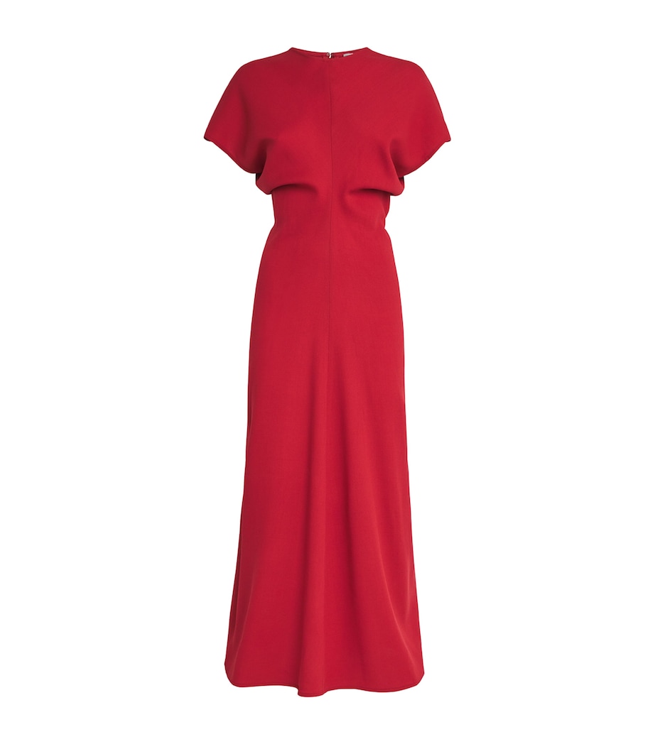 Wool Slouch-Waist Midi Dress 344 POPPY Image 1