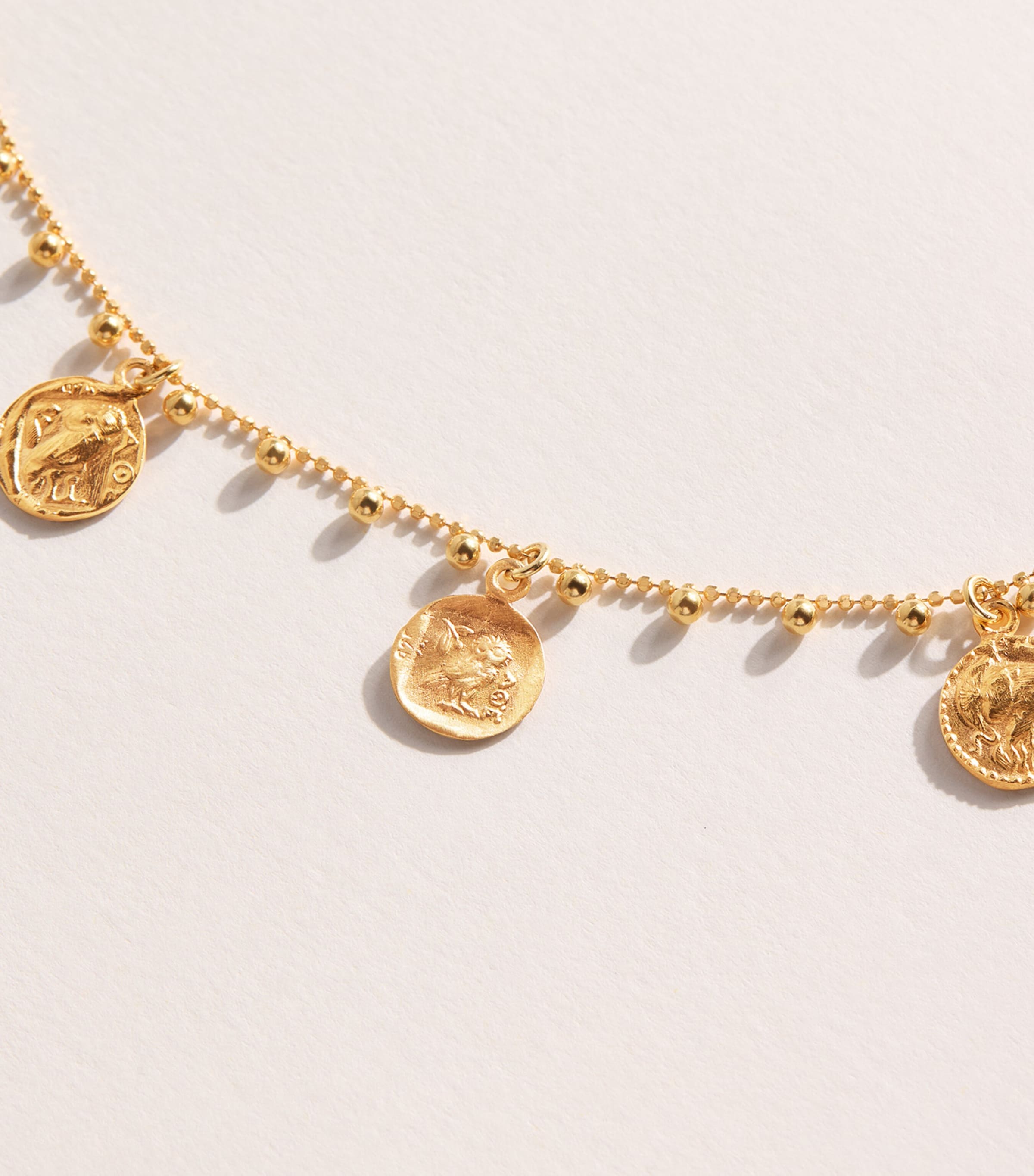 Hermina Athens Gold-Plated Athinules Charm Necklace Gold Image 4