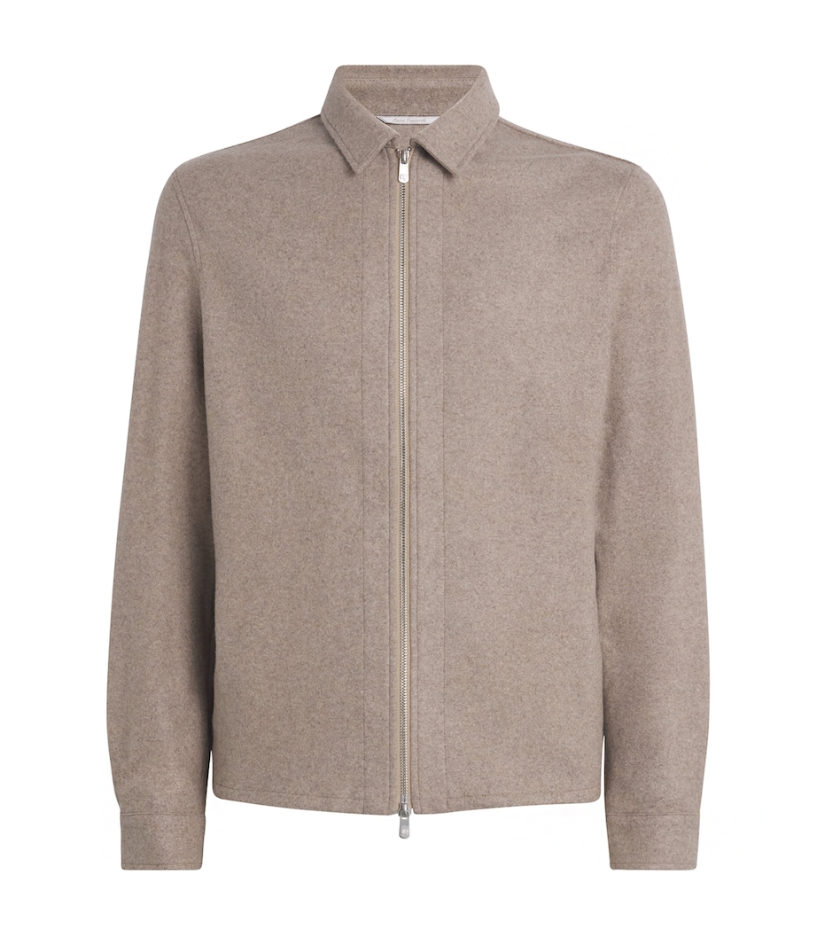Cashmere 2-Way Zip Jacket 06 - BEIGE Image 1