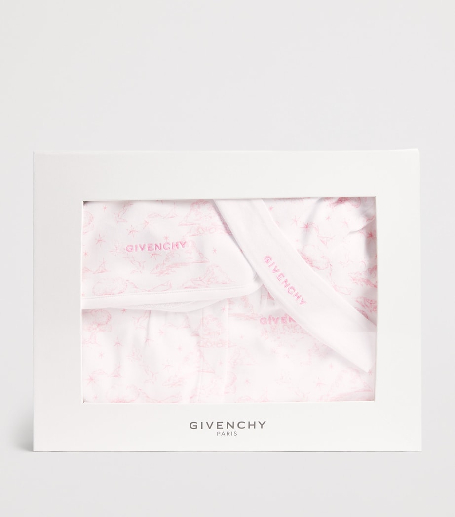 Cotton All-In-One, Hat and Bib Set (1-18 Months) H31269/N54WHITE PINK Image 3