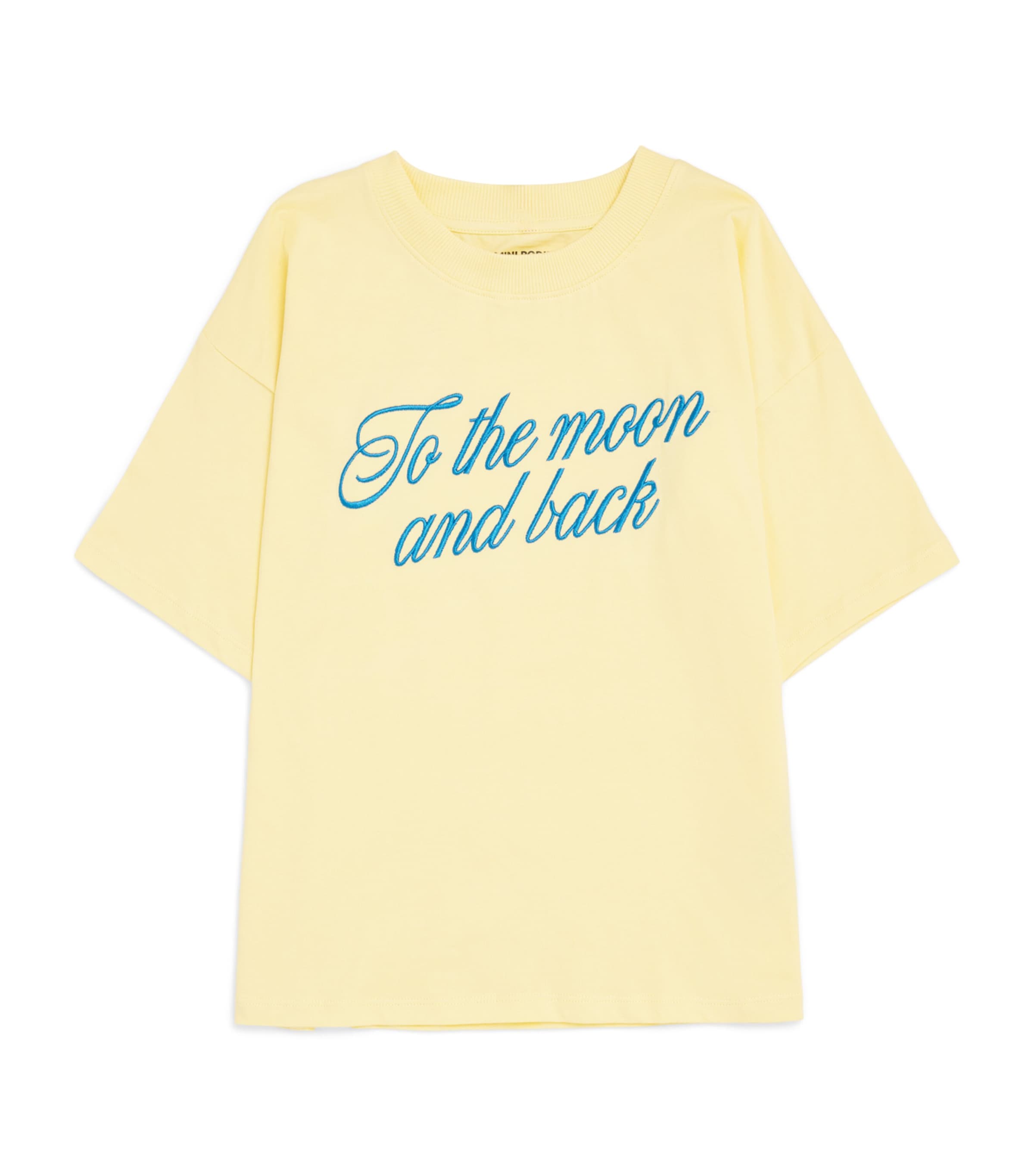 Mini Rodini Organic Cotton Embroidered T-Shirt (3-11 Years) Yellow Image 1