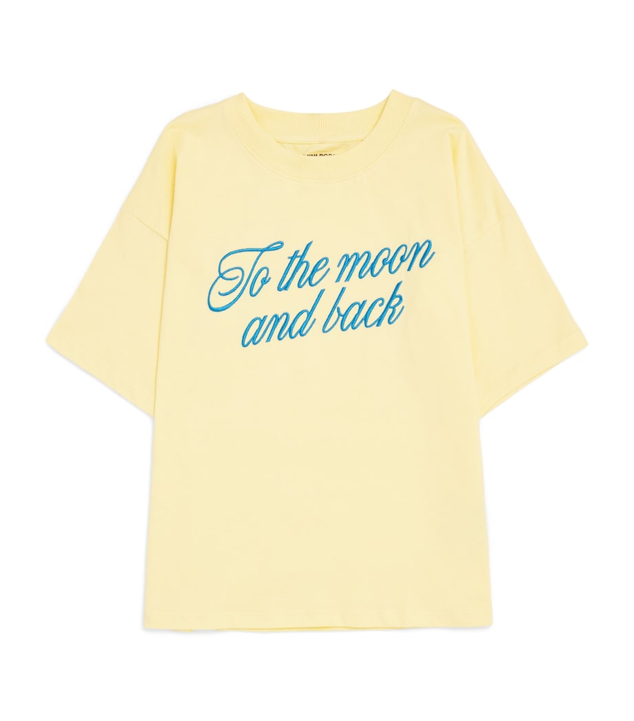 Mini Rodini Organic Cotton Embroidered T-Shirt (3-11 Years) Yellow Image 1