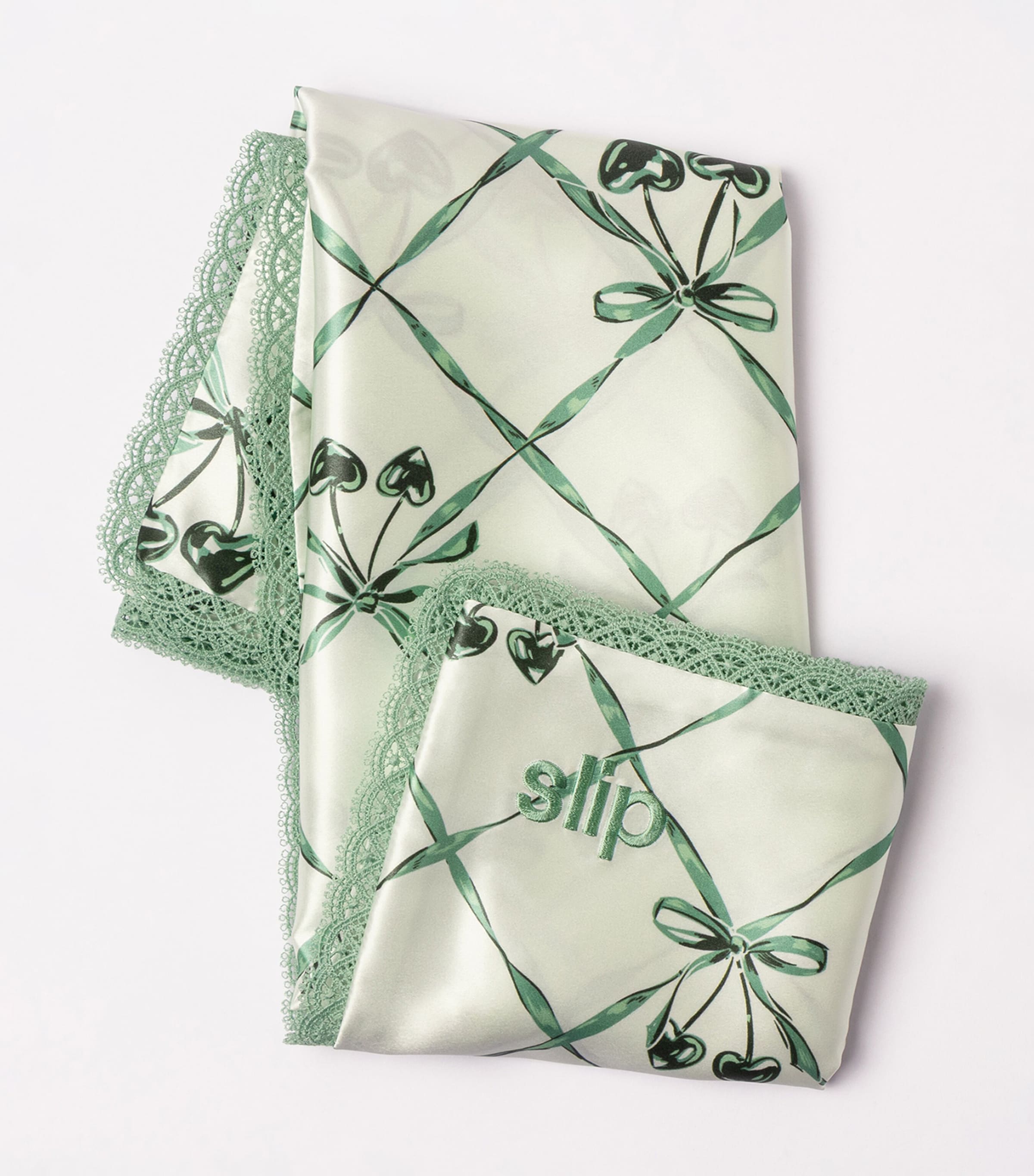 Mulberry Silk Queen Pillowcase WINTERGREEN Image 2