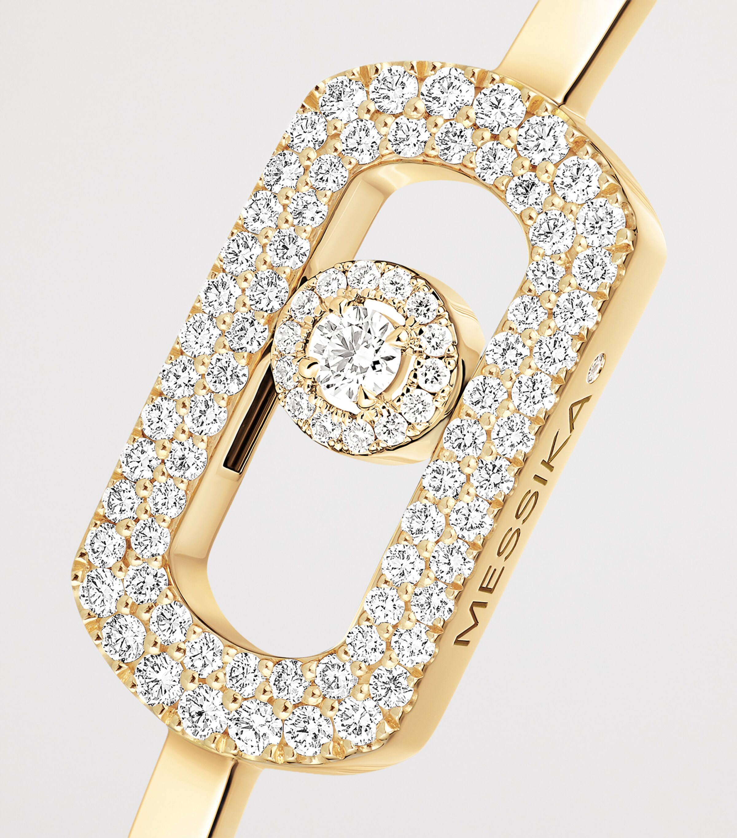 Messika So Move Yellow Gold and Diamond Pavé Bangle (0.67ct) Yellow Gold Image 3