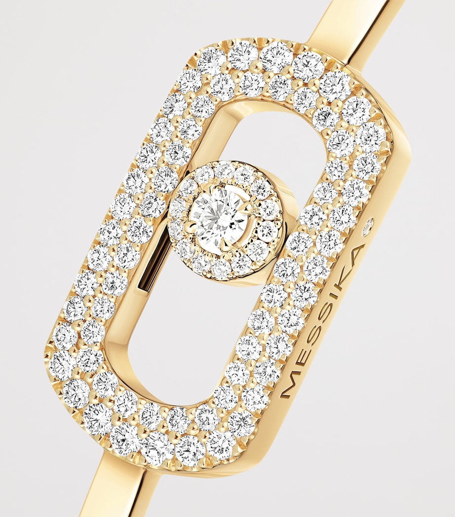 Messika So Move Yellow Gold and Diamond Pavé Bangle (0.67ct) Yellow Gold Image 3