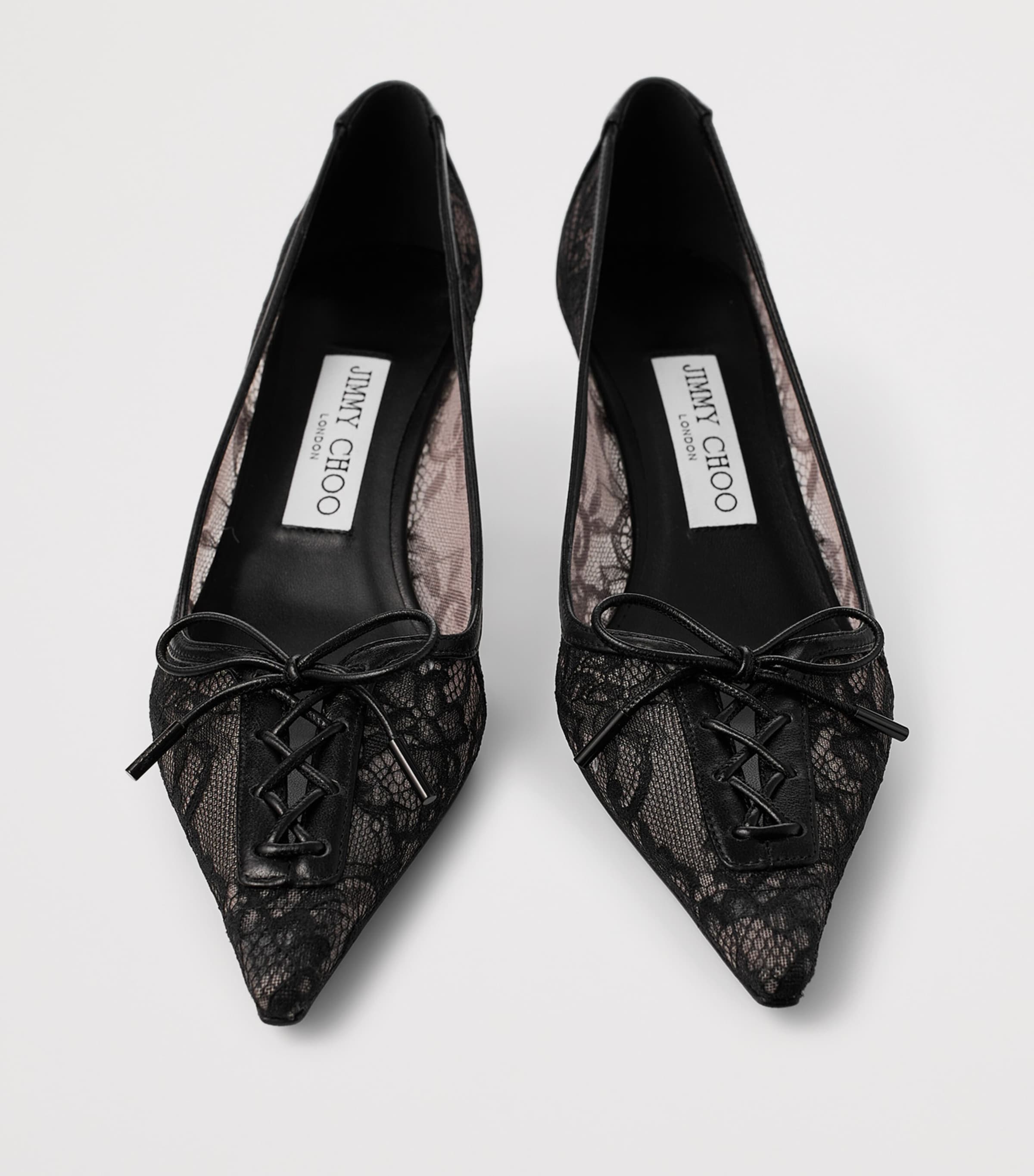 Jimmy Choo Womens Scarlett 50 Lace Pumps Black/black Image 4