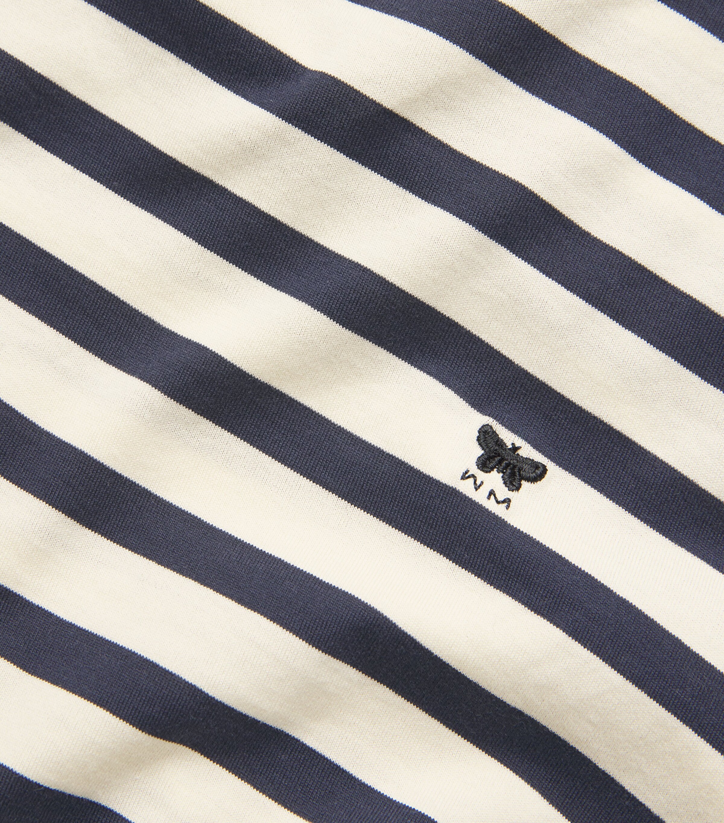 Weekend Max Mara Womens Cotton Stripe T-Shirt Navy Image 5