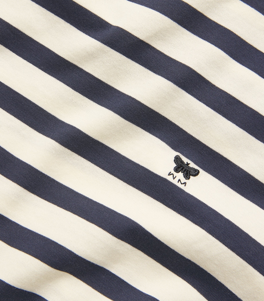 Weekend Max Mara Womens Cotton Stripe T-Shirt Navy Image 5