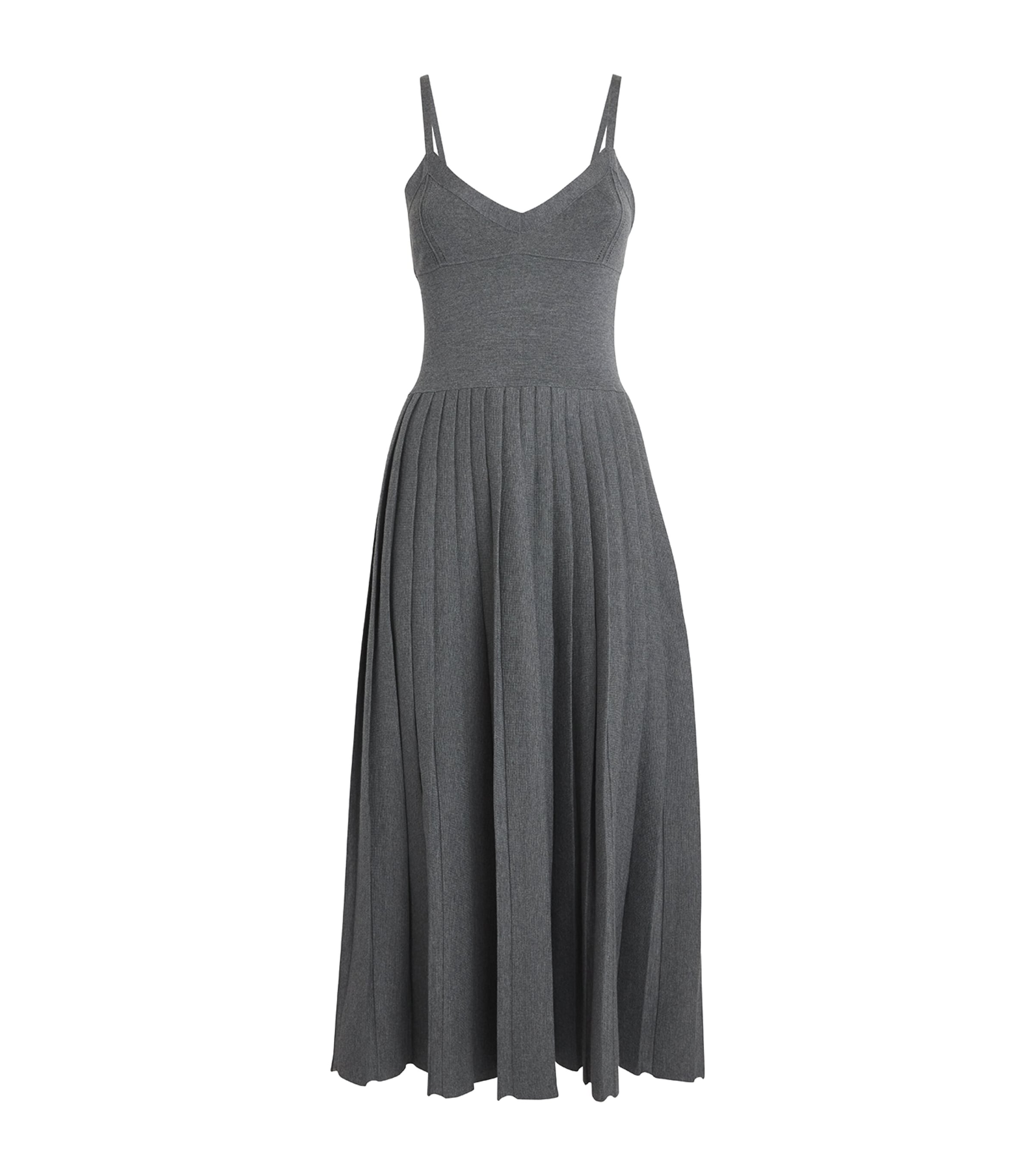 Shop Khaite Merino Wool-blend Elio Dress In Grey