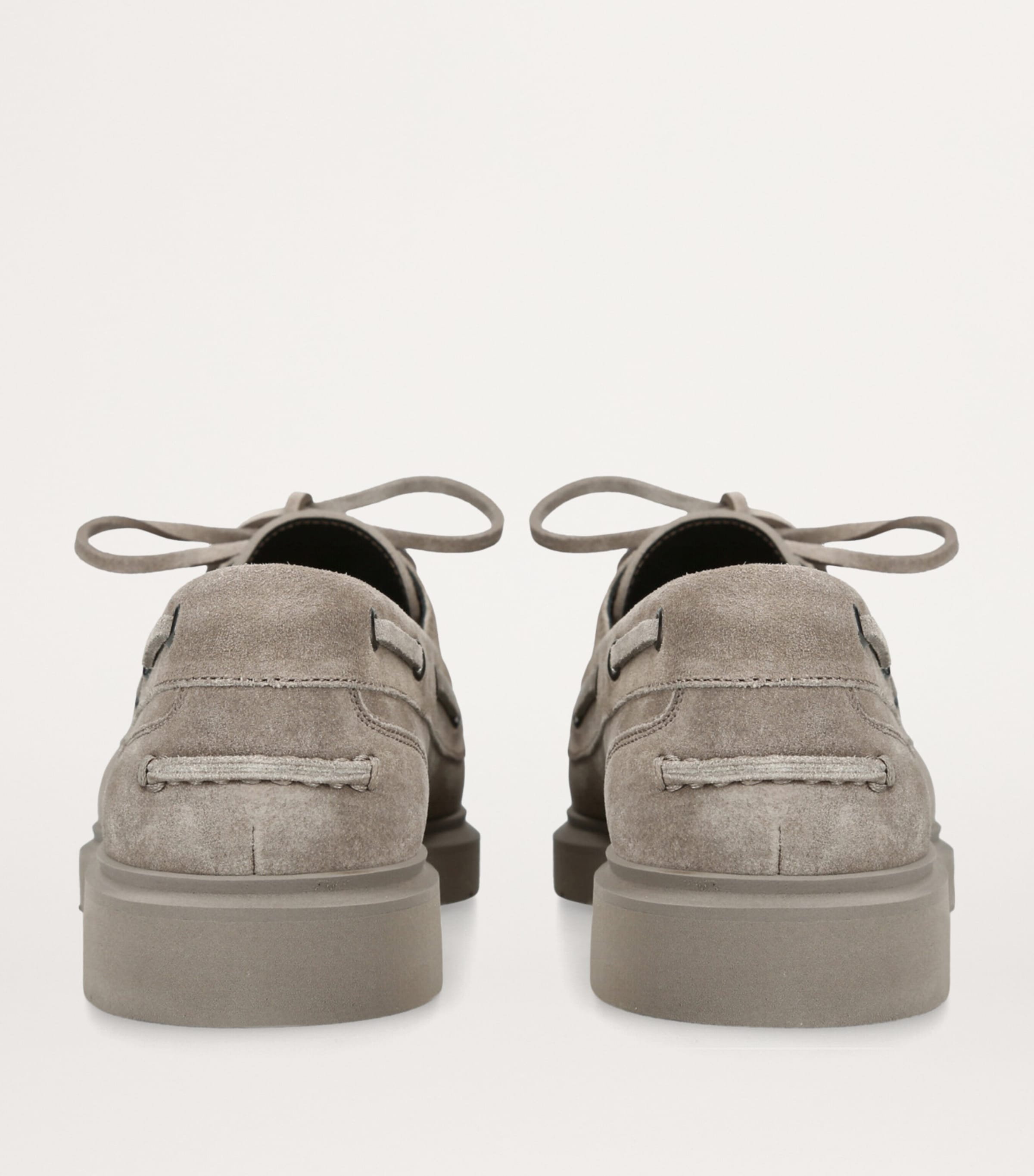 Brunello Cucinelli Suede Boat Shoes Taupe Image 2