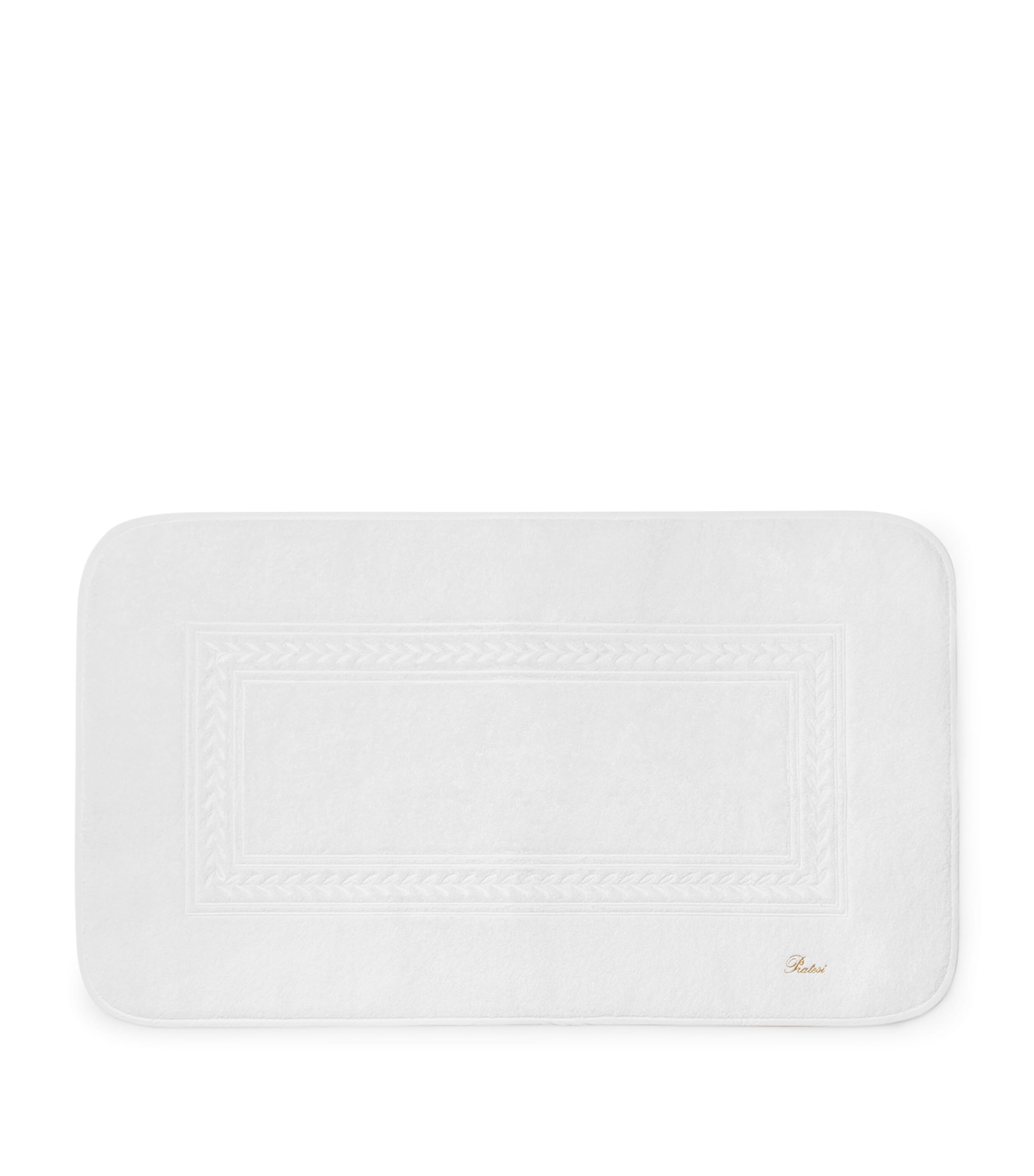Pratesi Cotton Impero Bath Mat In White