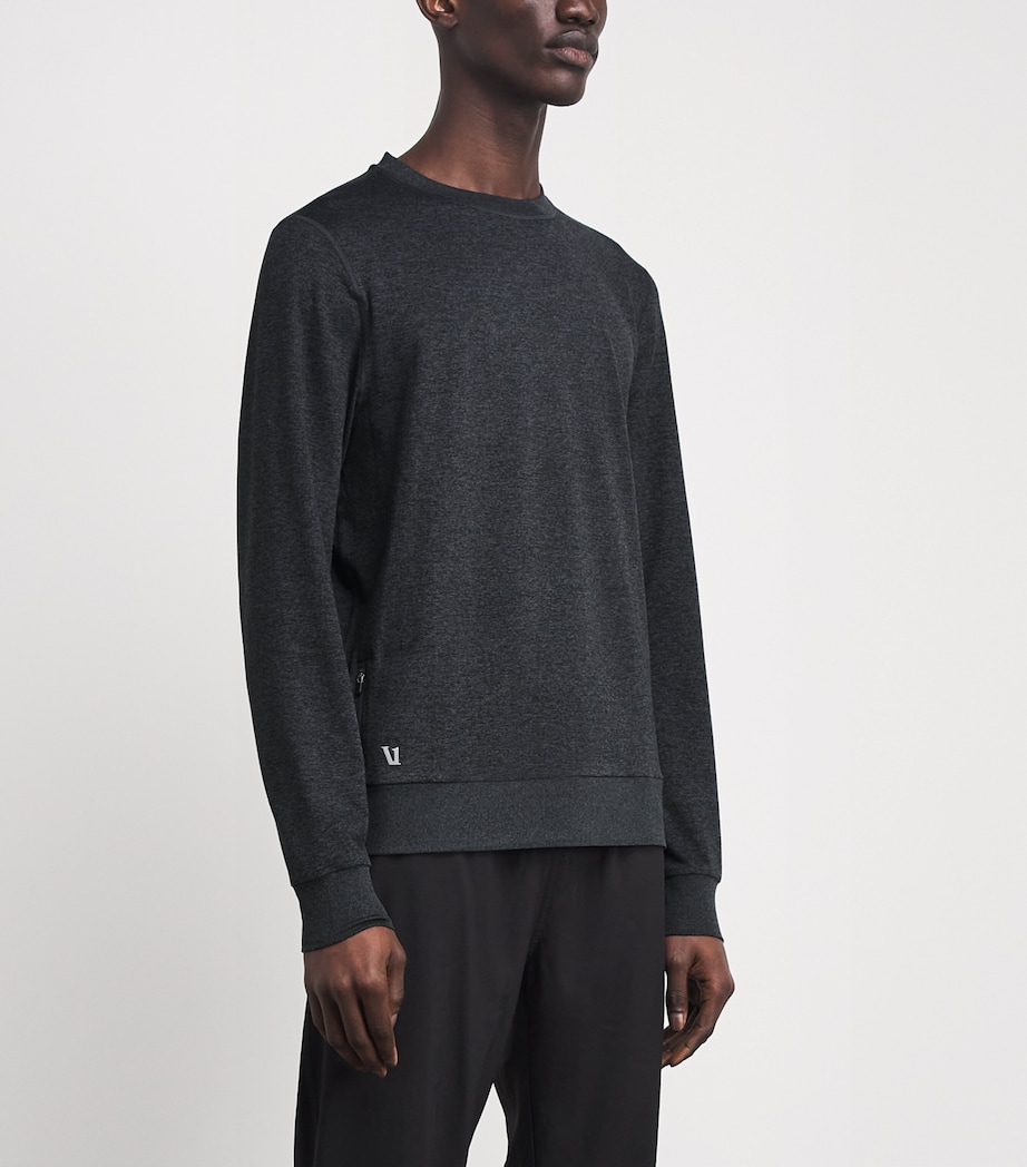 VUORI Mens Ponto Performance Sweatshirt Hcc/charcoal Heather Image 4