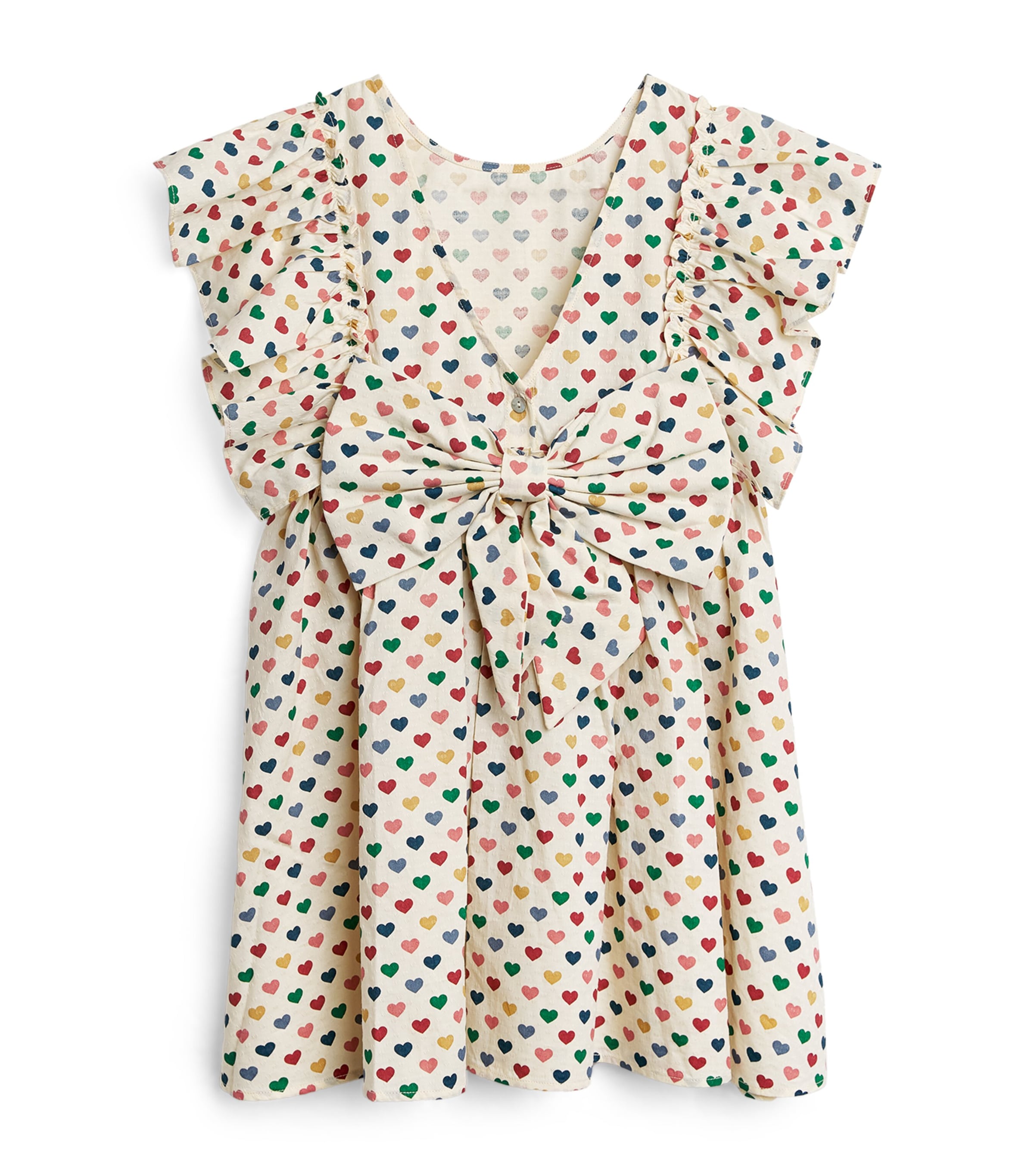 KONGES SLOJD HEART PRINT EVIA BOW DRESS