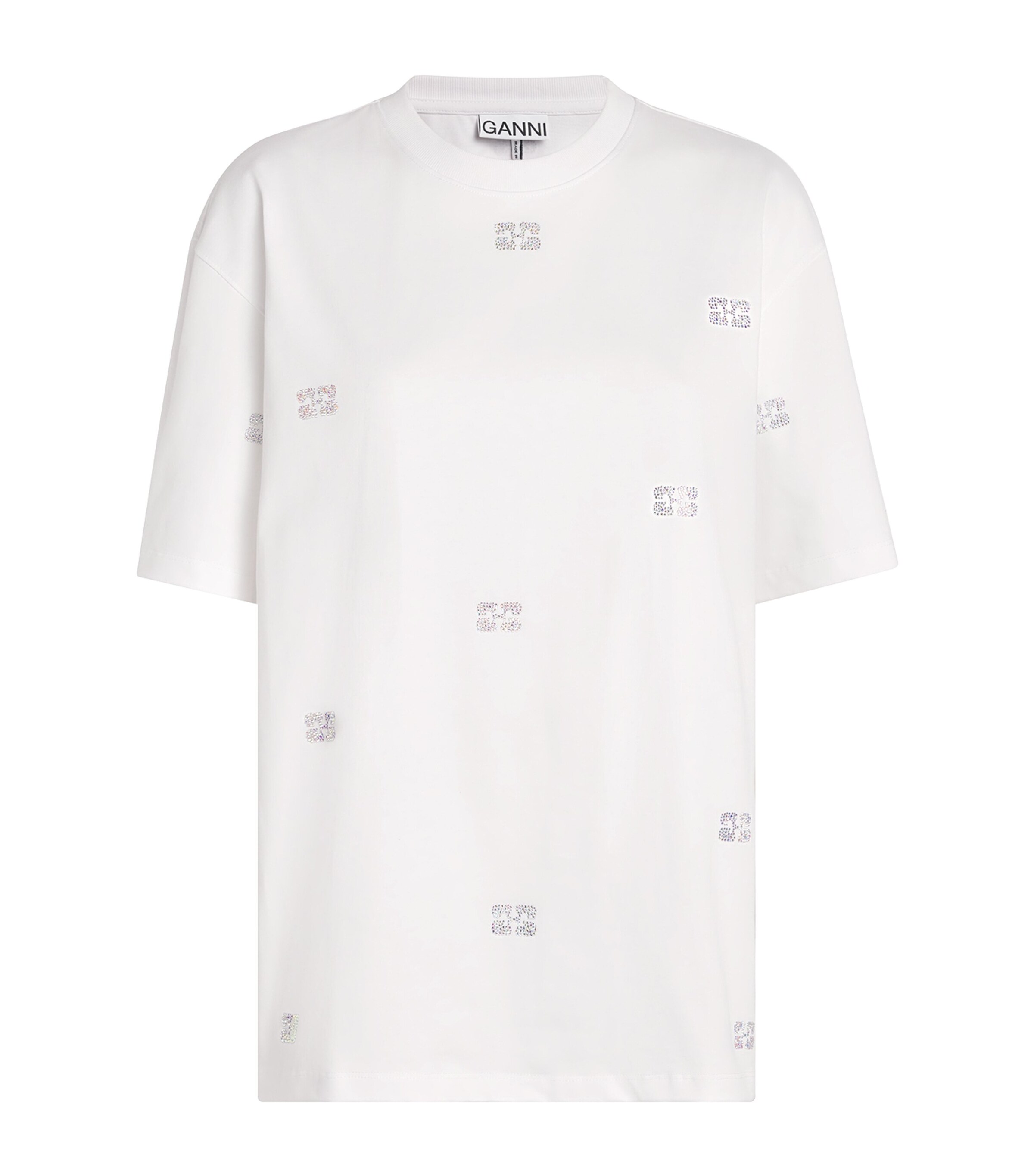 GANNI Organic Cotton Embellished T-Shirt | Women Clothing | Tops | T-Shirts | Designers | Ganni
