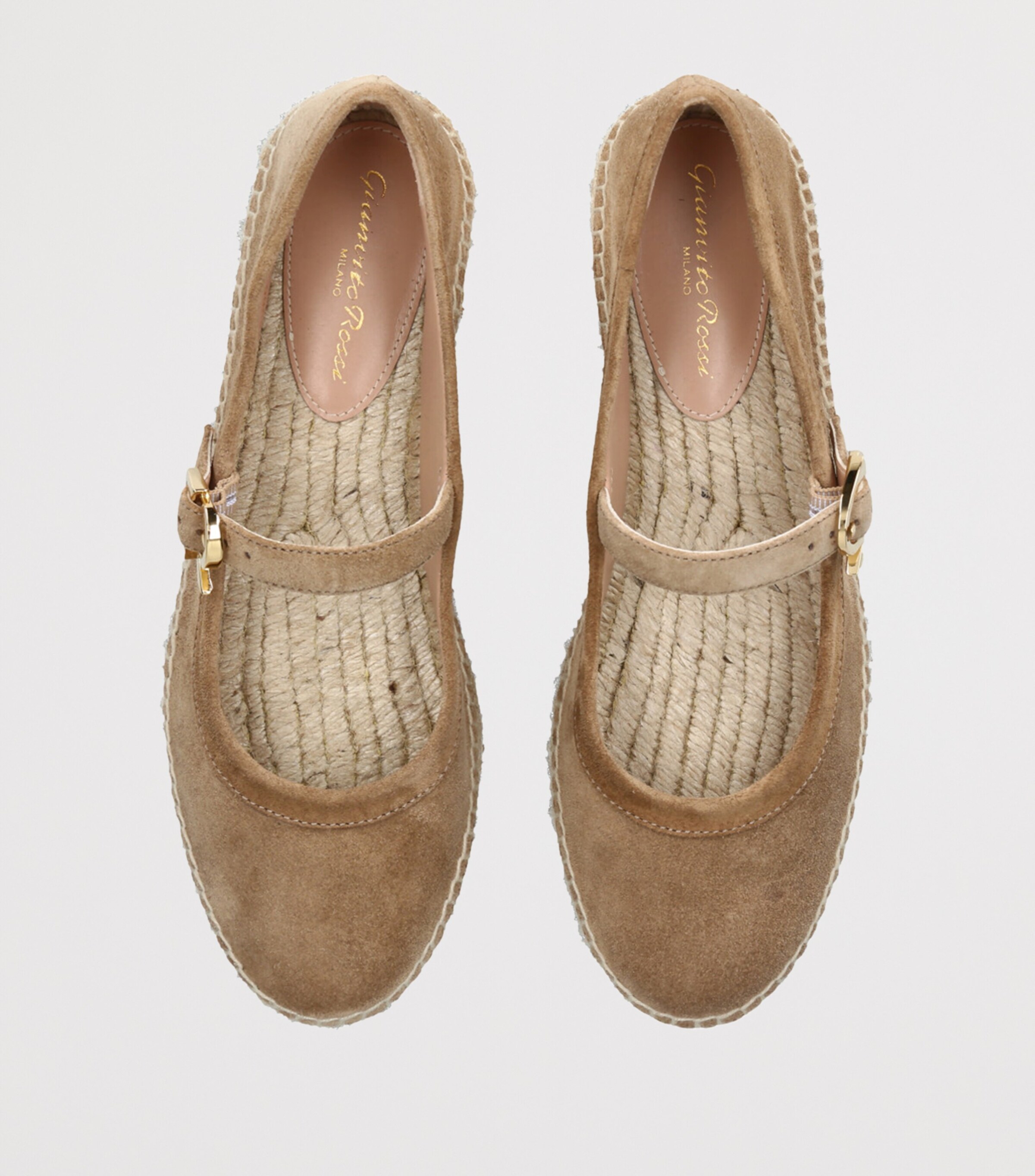Gianvito Rossi Velour Elda Ballet Flats Camel Image 4