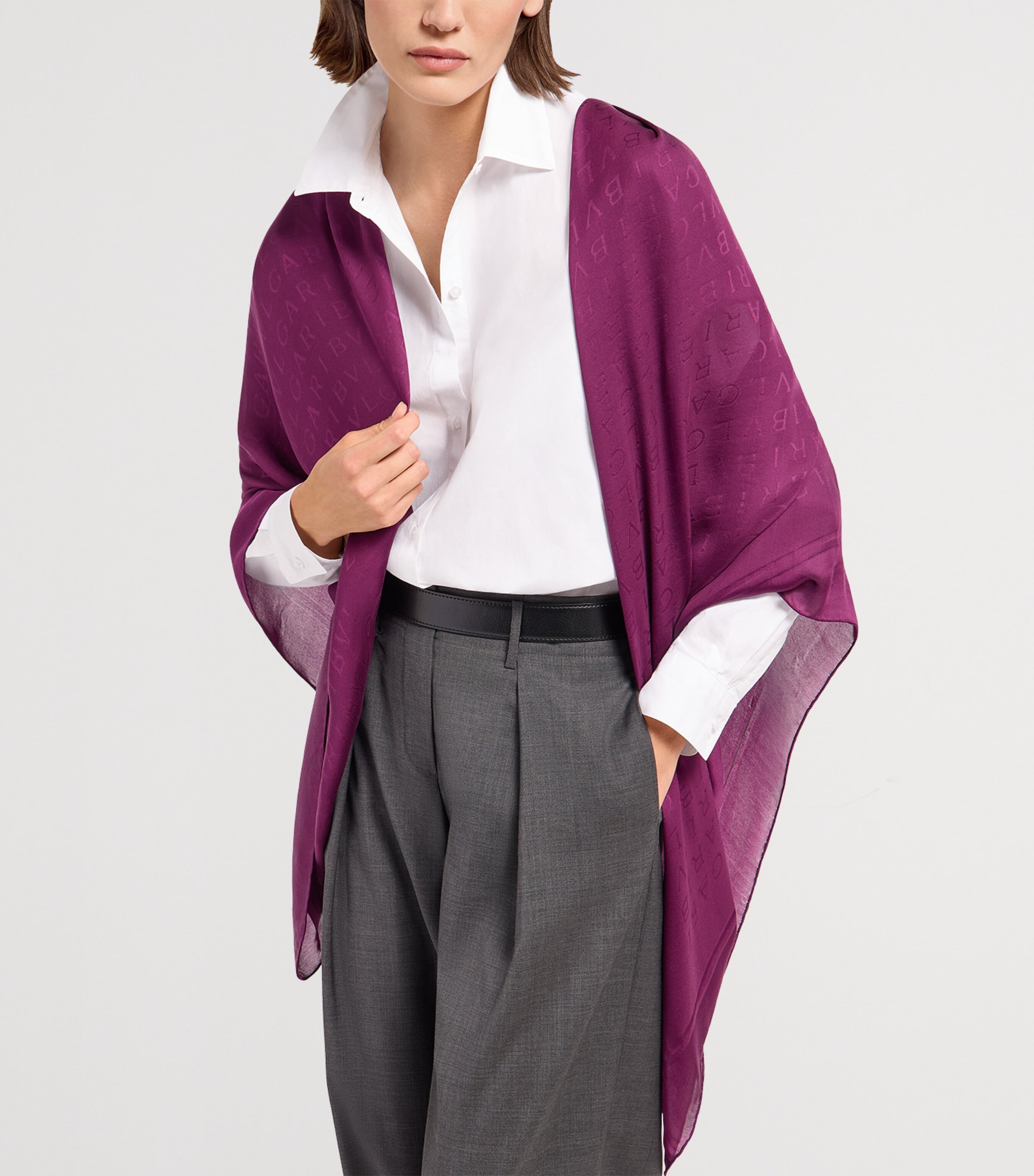 Silk Logomania Scarf VIOLET Image 2