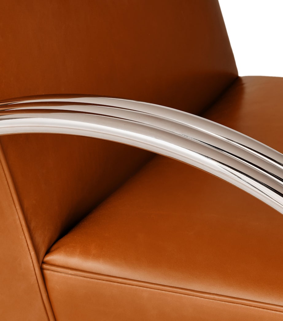 Stainless Steel and Leather Hudson Street Lounge Chair STAINLESS STEEL Image 6