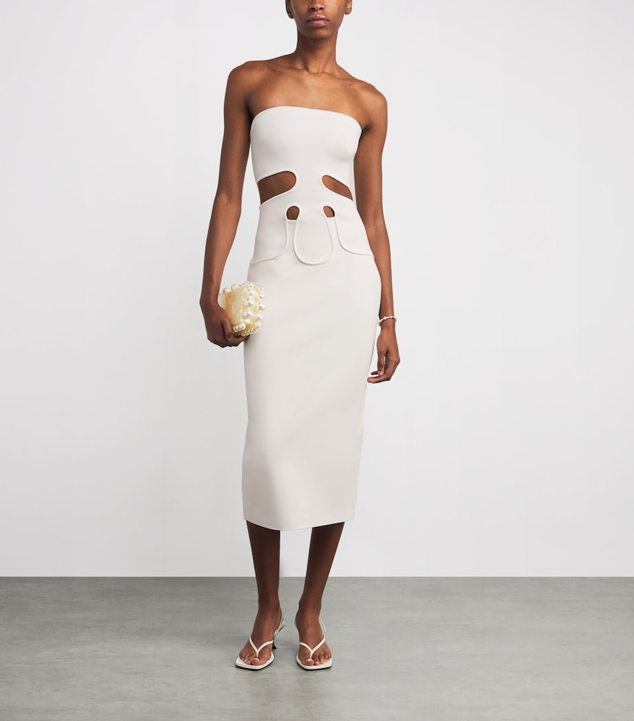 Knitted Brunelo Midi Dress OFF WHITE Image 2