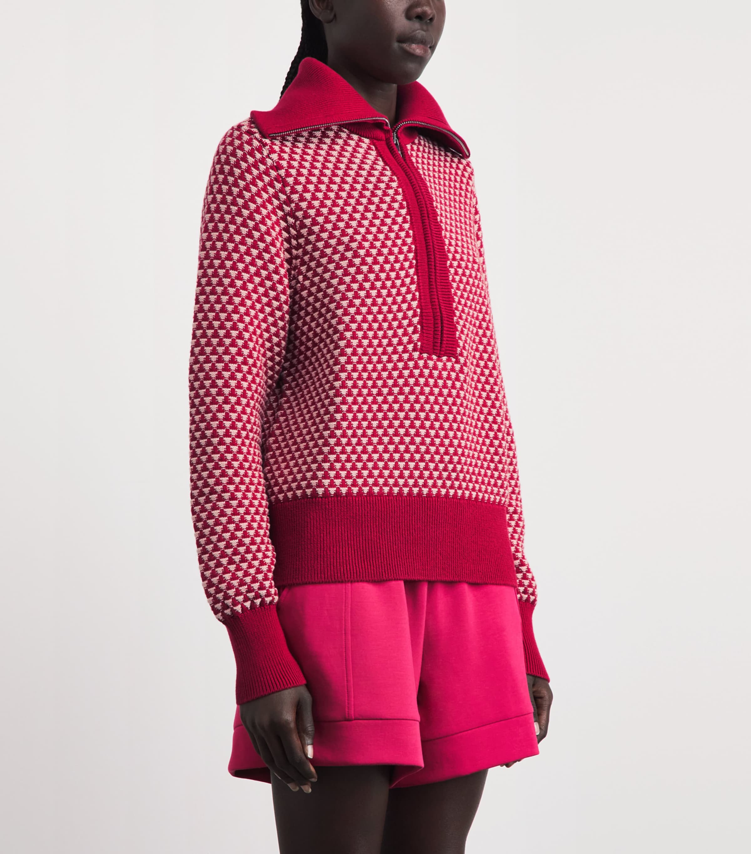 Varley Womens Cotton Lloyd Sweater Rich Raspberry Image 4
