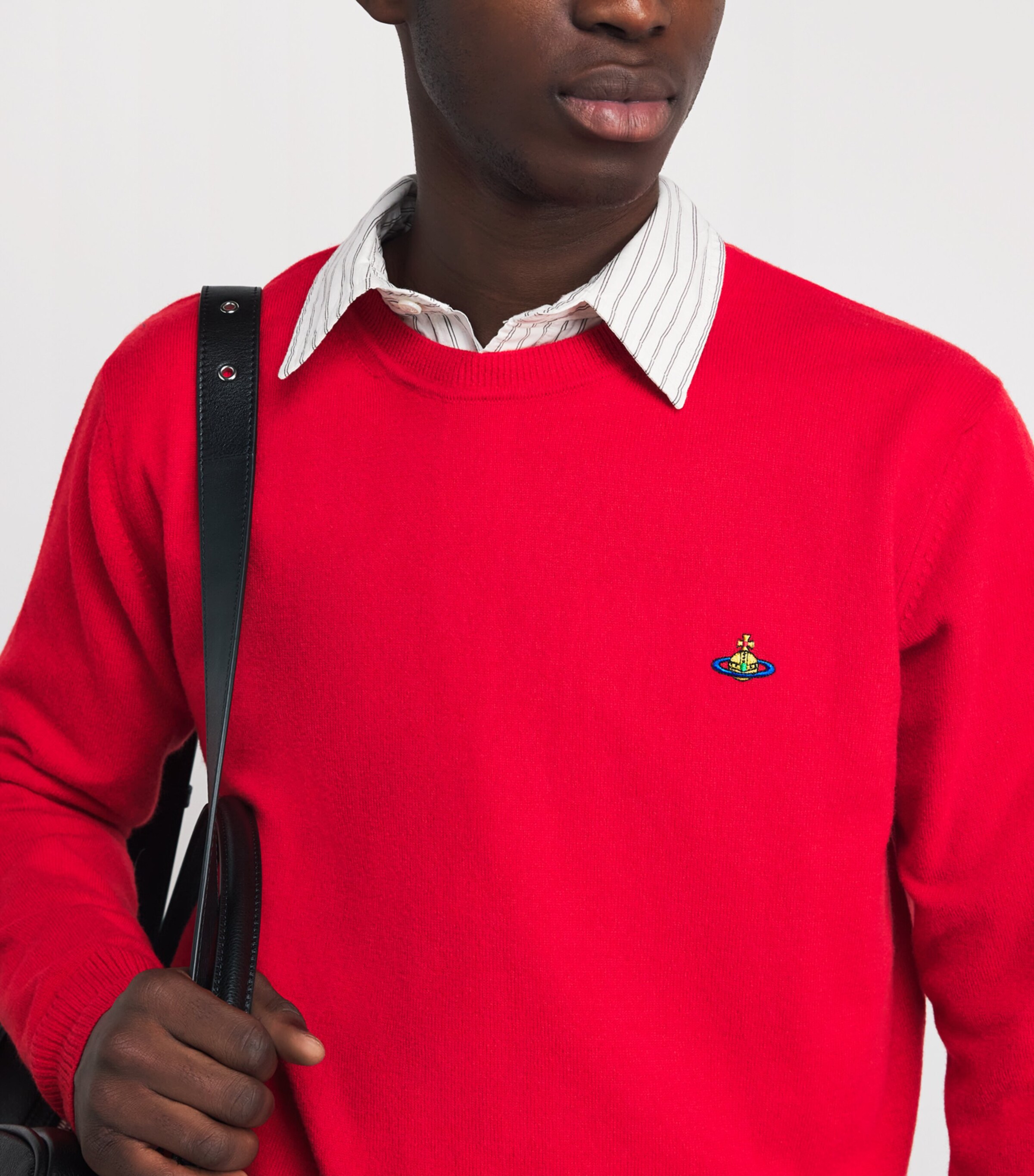 Merino Wool-Cashmere Orb Alex Sweater H407 RED Image 6