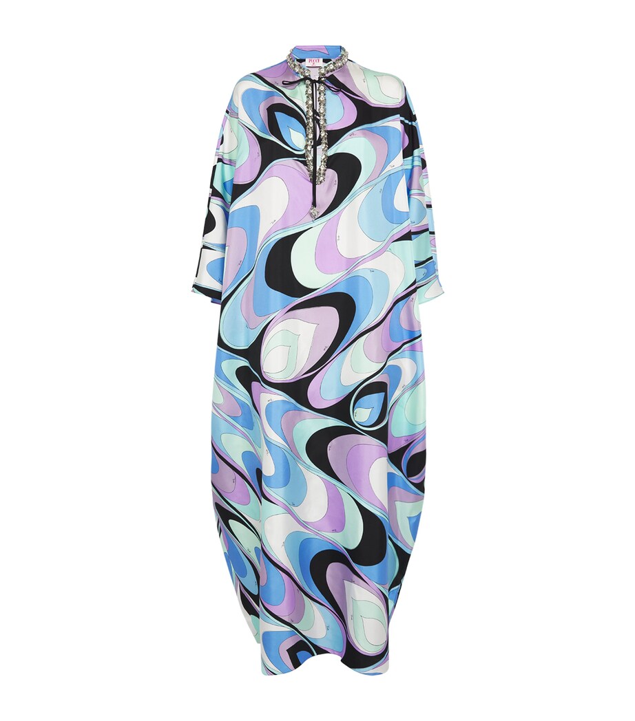 Silk Crystal-Embellished Kaftan CELESTE Image 1