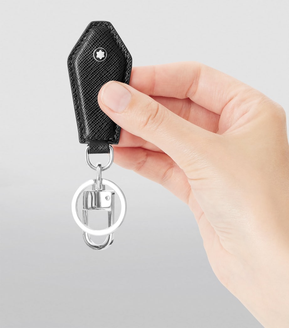 Leather Sartorial Key Fob BLACK Image 3