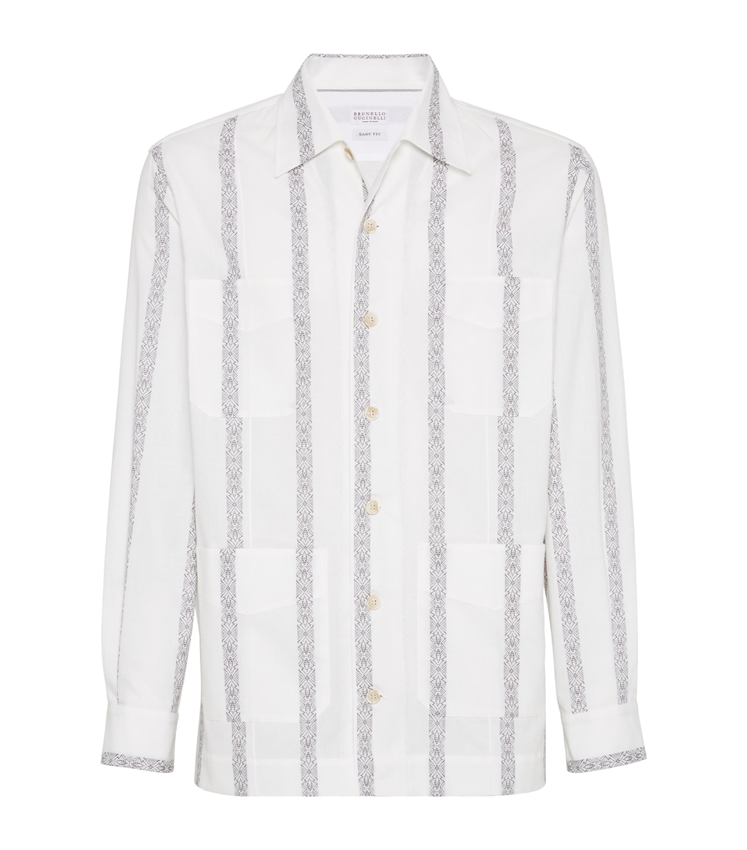 Brunello Cucinelli Cotton Easy Shirt In White