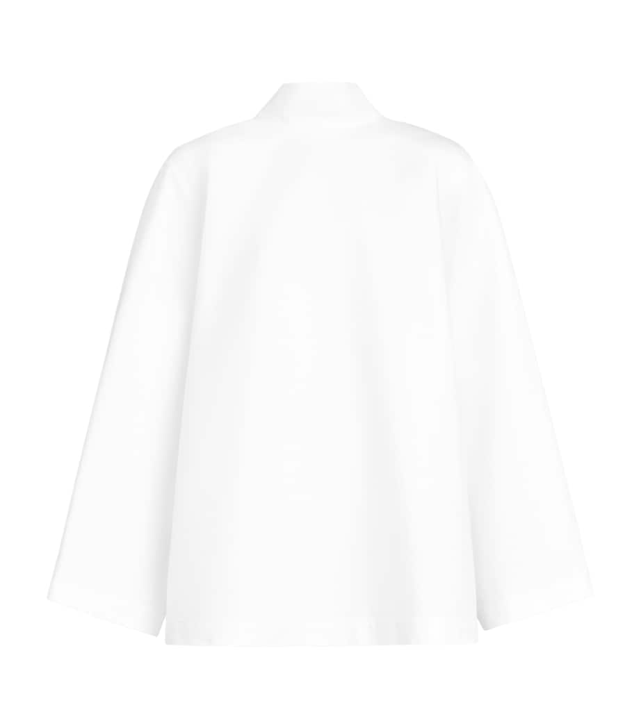 Alaïa Womens Cotton Poplin Reverse Jacket Blanc Image 4