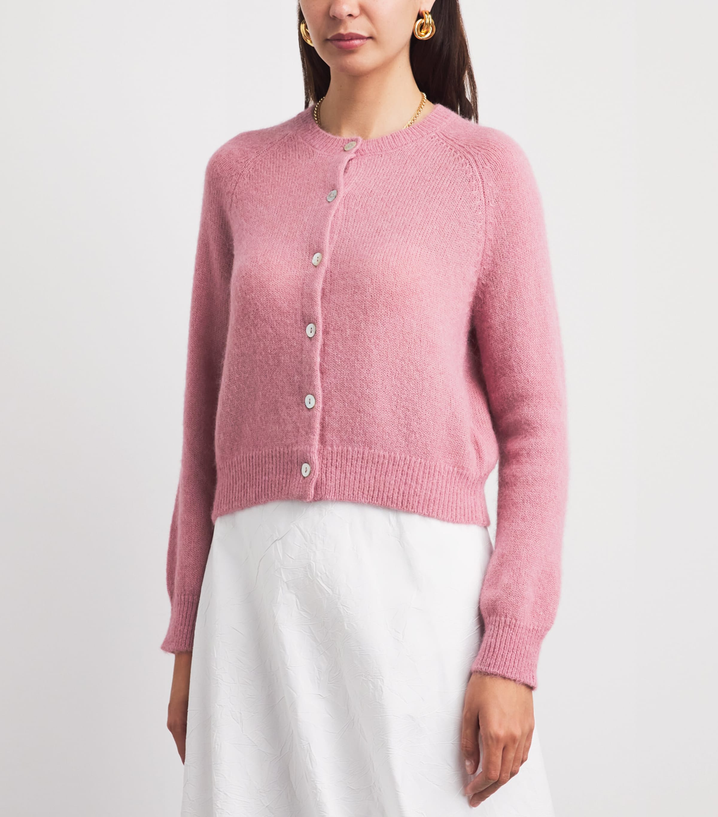 DÔEN Womens Knit Petra Cardigan Rosebud Image 4