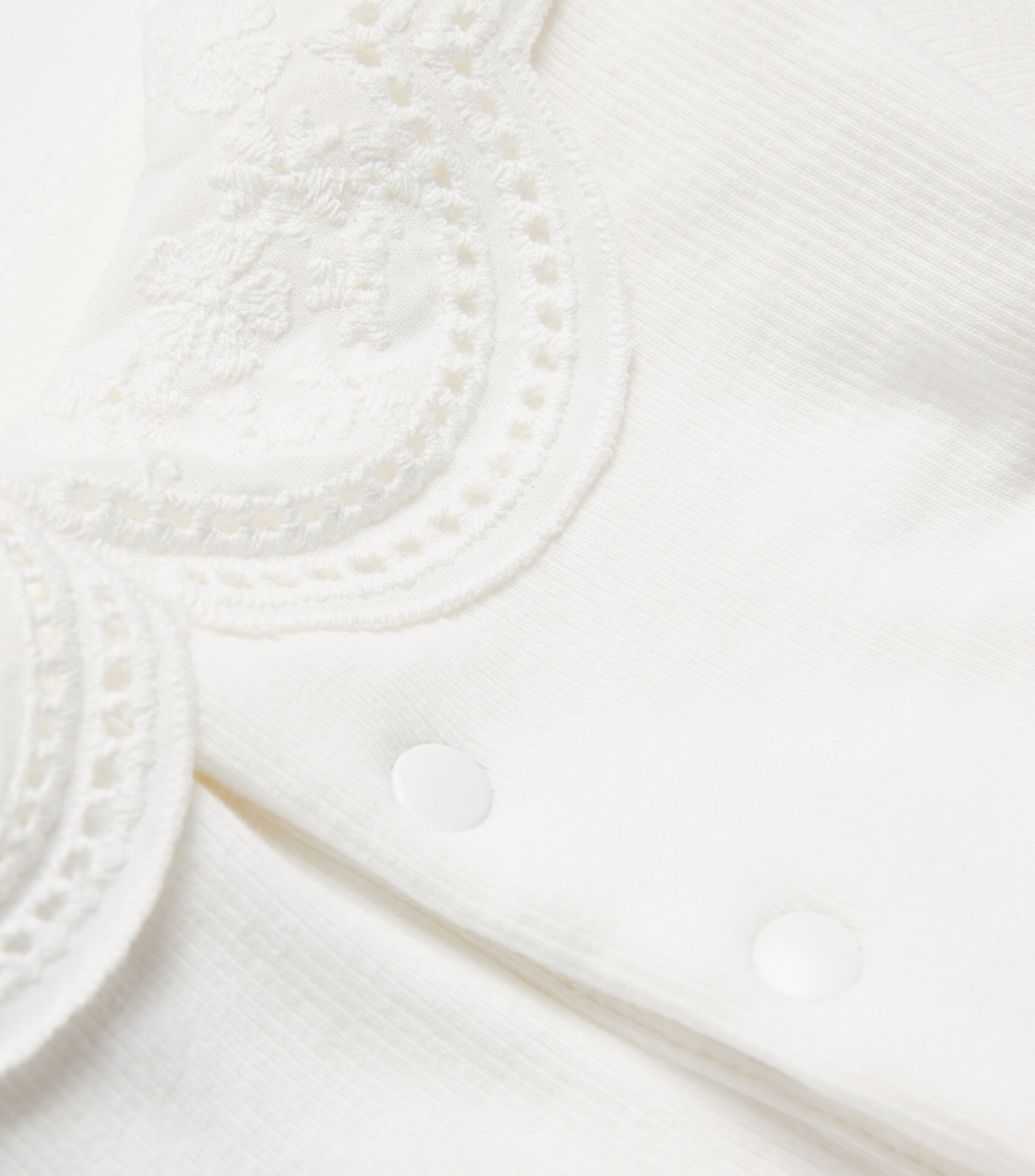 Collar-Detail Ribbed T-Shirt (3 Months-4 Years) 13NACRE Image 3