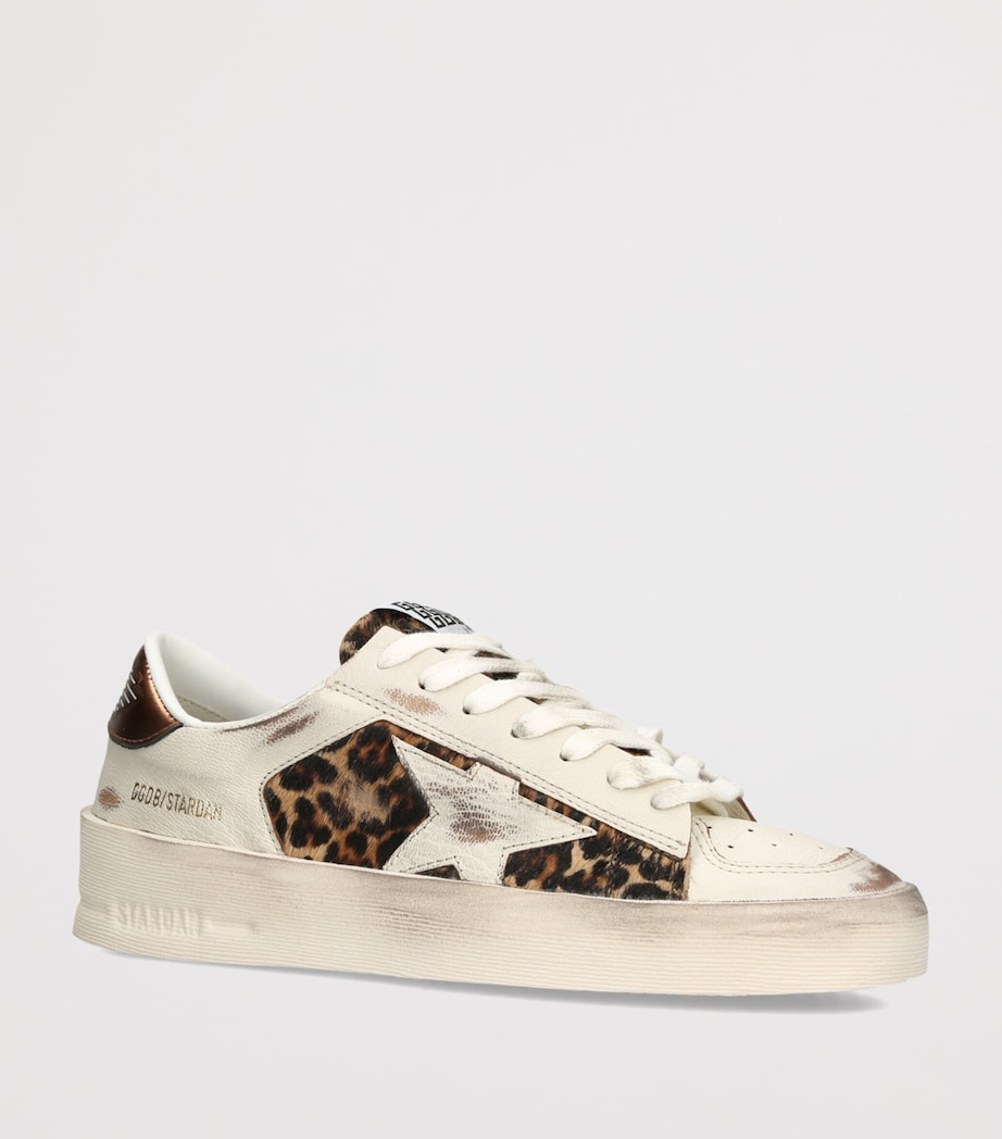 Golden Goose Leather Stardan Sneakers Beige Comb Image 2