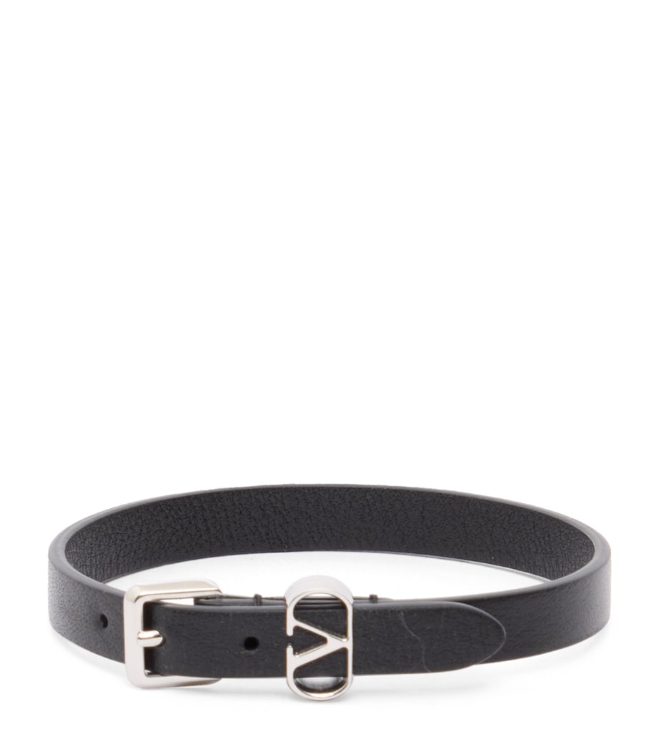 Leather Ovalette VLogo Bracelet 0NO Image 1