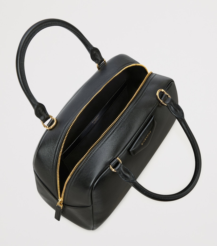 Leather Antigona Cube East-West Top-Handle Bag BLACK Image 5