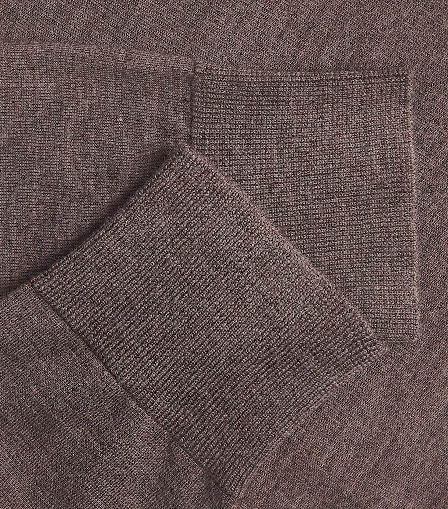 Gabriela Hearst Mens Merino Wool Palco Sweater Walnut Image 6