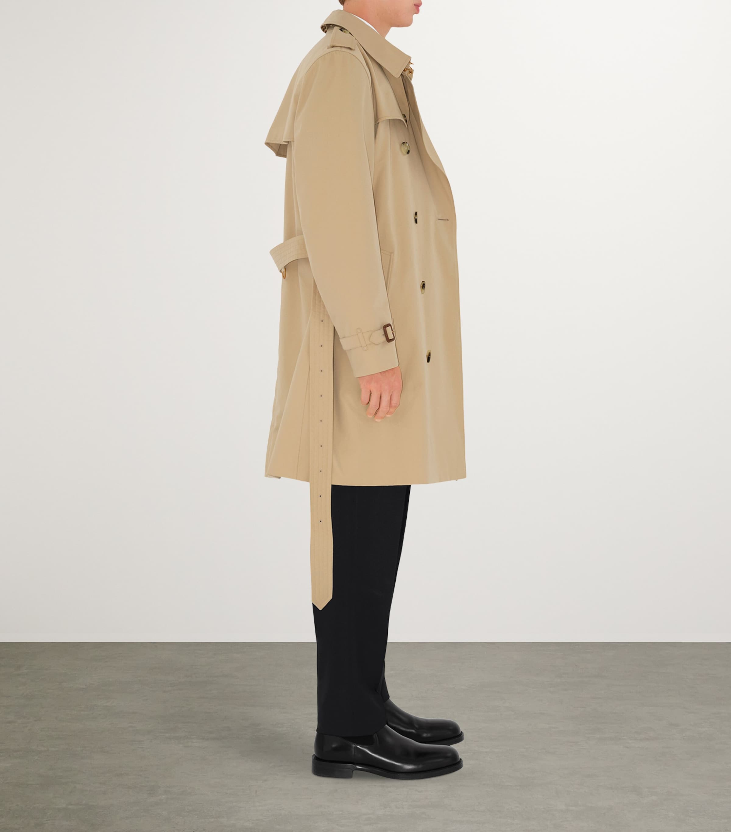 【関税＆送料込み】Burberry Beige Cotton 'Kensington' Mediu BURBERRY Kensington organic cotton-gabardine trench coat