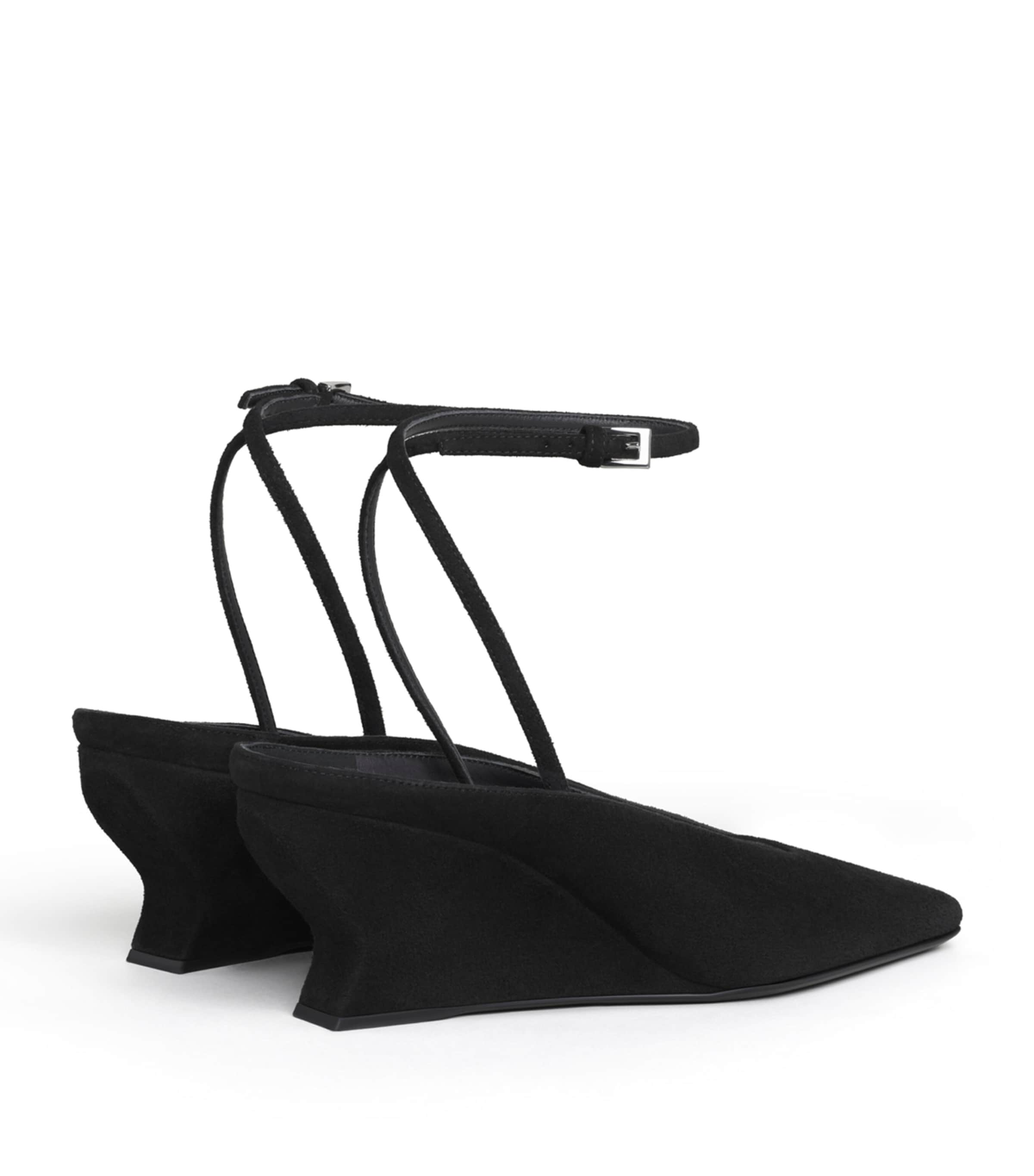 Alaïa Suede Wave Wedge Pumps 60 Noir Image 3