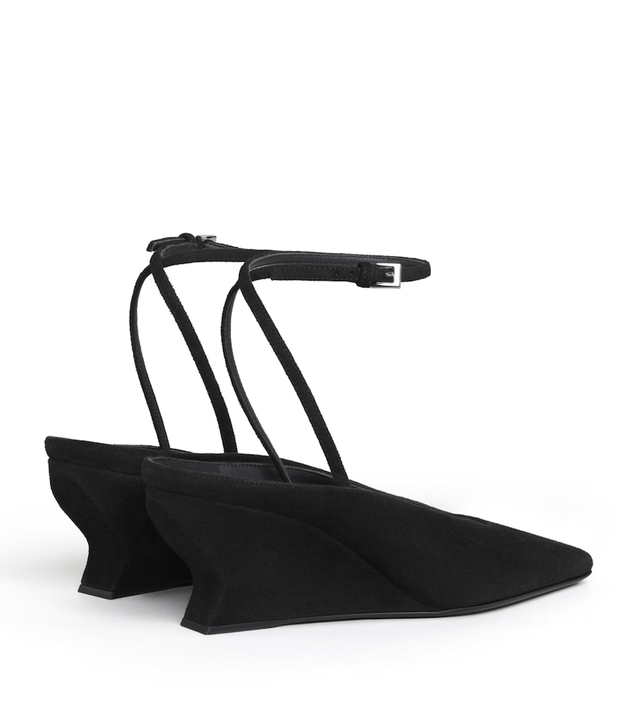 Alaïa Suede Wave Wedge Pumps 60 Noir Image 3