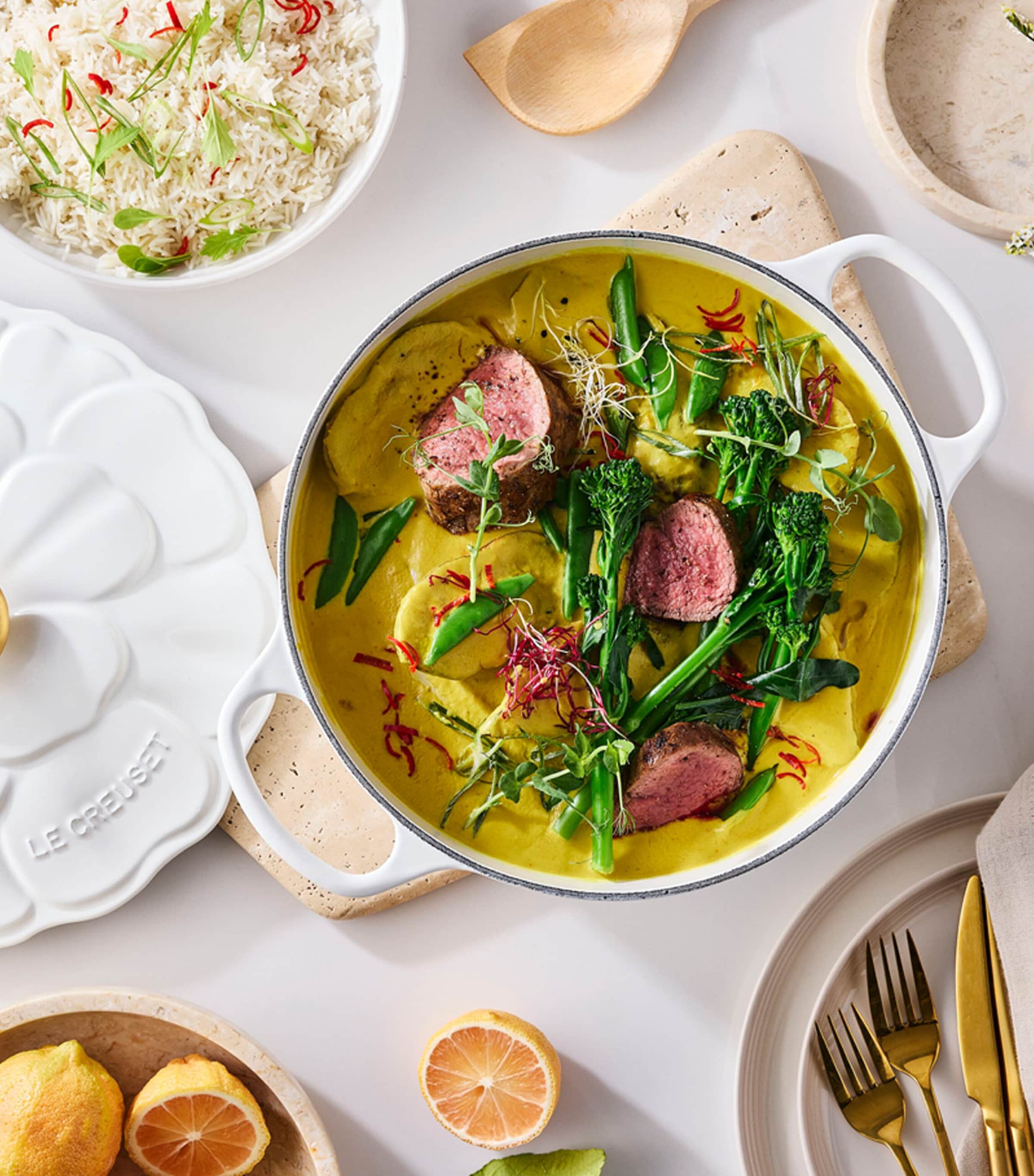Le Creuset Cast Iron Petal Casserole Dish (26cm) | Harrods US